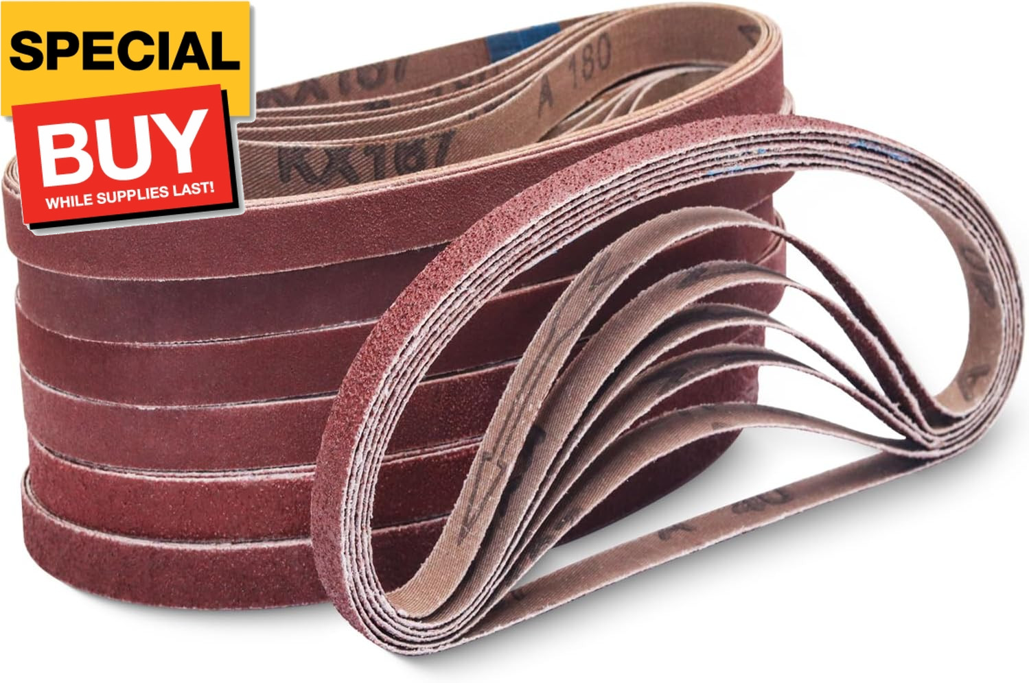 42 Pcs 1/2″ x 18″ Sanding Belt,1/2 x 18 Inch Sanding Belts Sandpaper for Air Fil