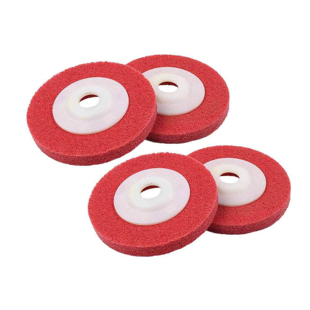 2-10Pcs 4” Nylon Fiber Polishing Wheel Abrasive Buffing Disc For Angle Grinder