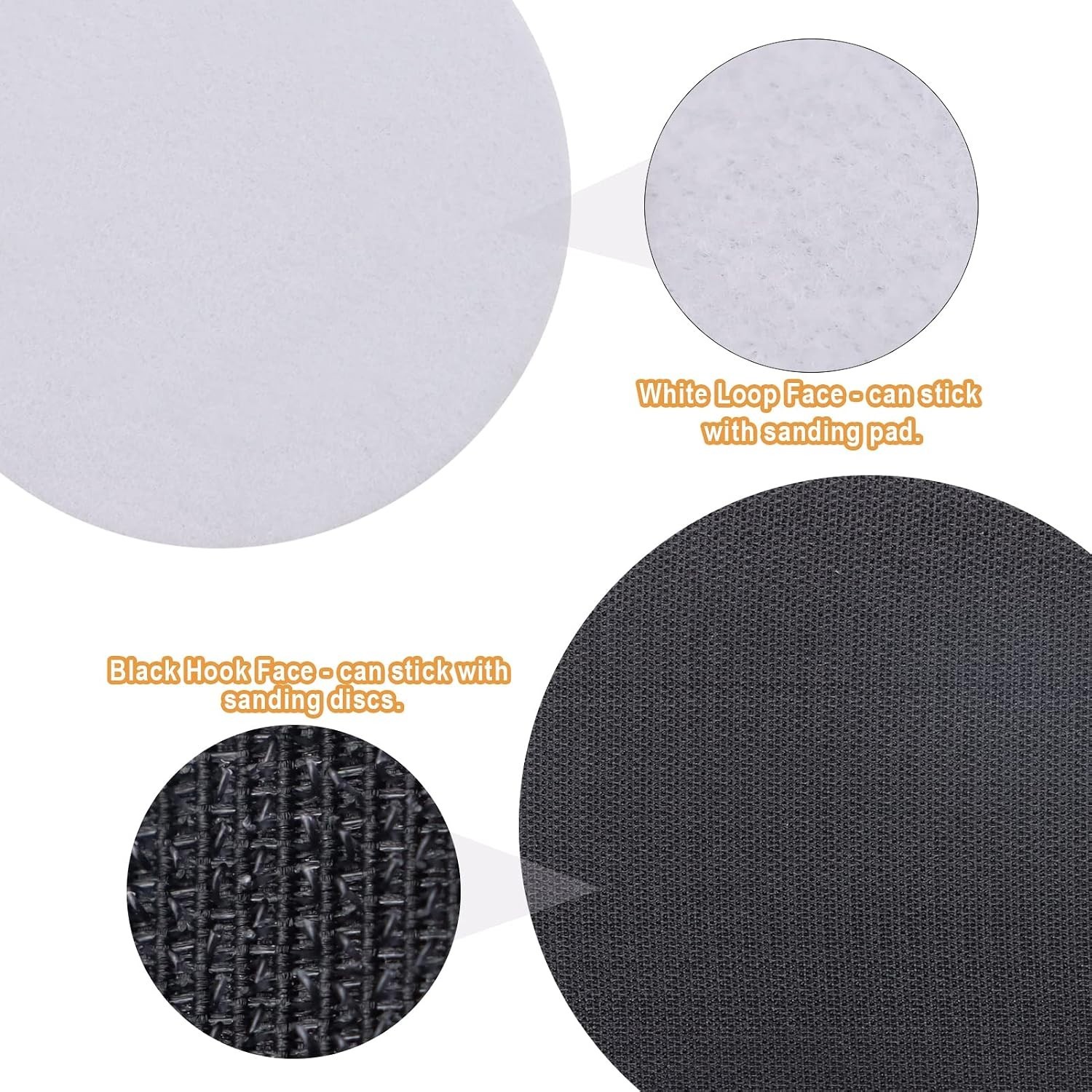 3-Pack Hook and Loop 5 Inch Foam Sanding Pads for Automotive and Woodworking