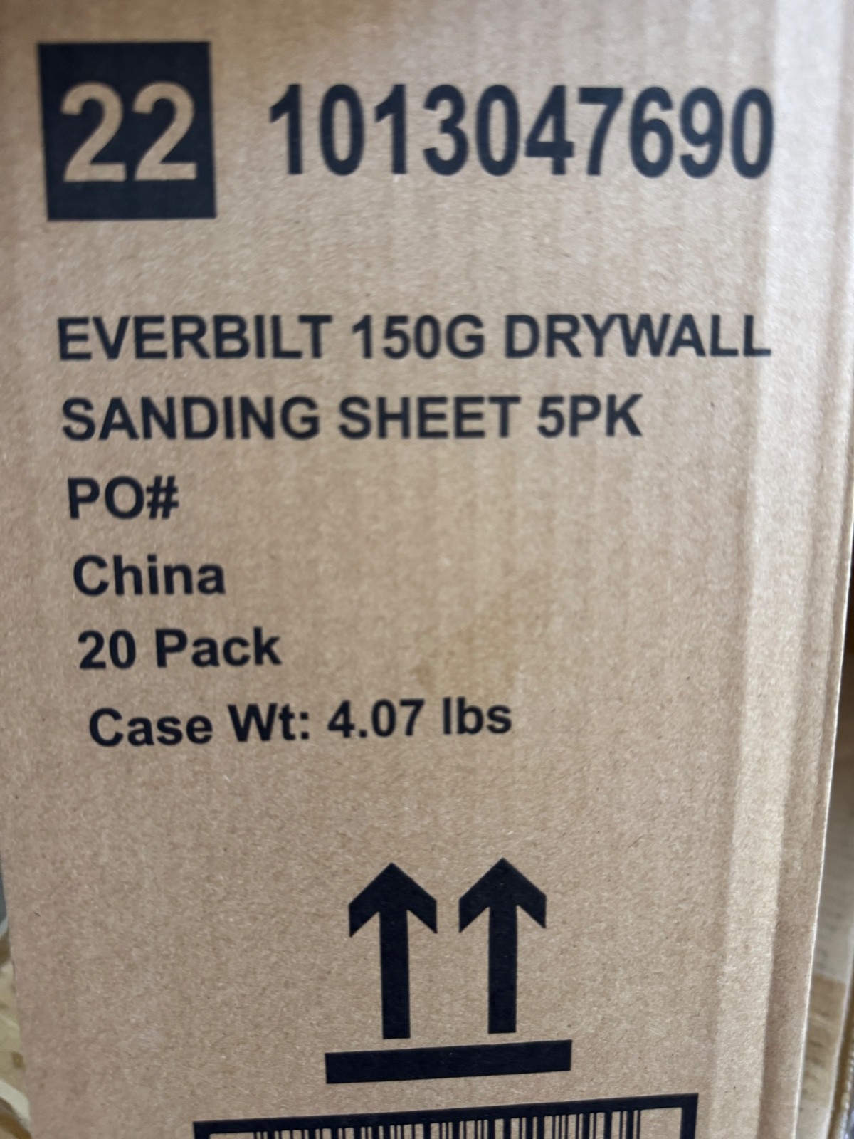 EVERBILT 150G DRYWALL SANDING SHEET 20 PACK/5 SHEETS (200 SHEETS)