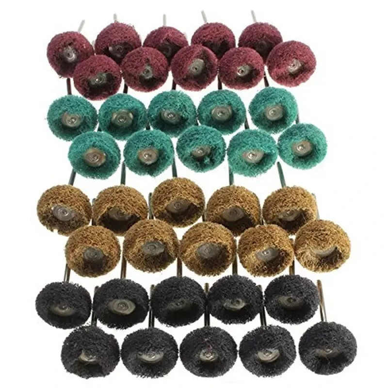 Rocaris 40 Pack 1 inch Abrasive Wheel Buffing Polishing Wheel Set for Rotary Too