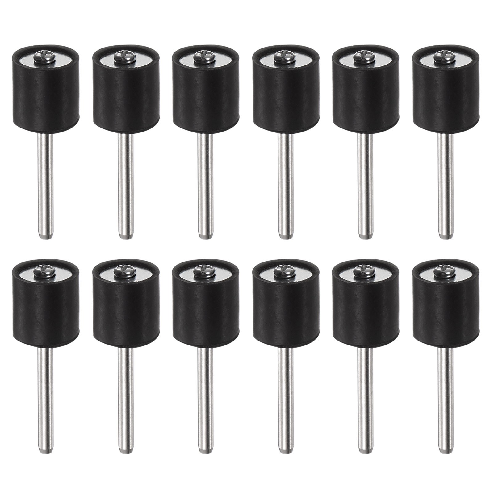 12pcs 1/2 Inch Sanding Drum Rubber Mandrels 1/8 inch Shank Sanding Sleeve Holder