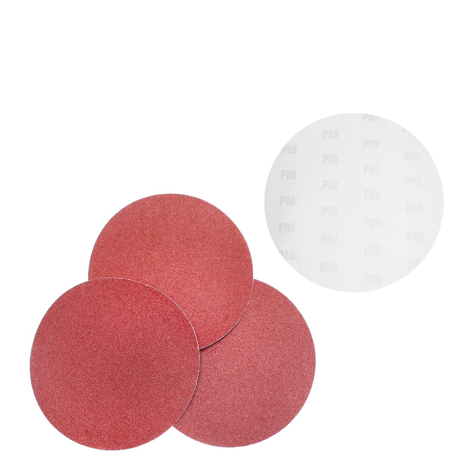 PSA Sanding Discs, 9-inch Self Stick Adhesive Back Sandpaper, 80 Grits No-Hol…