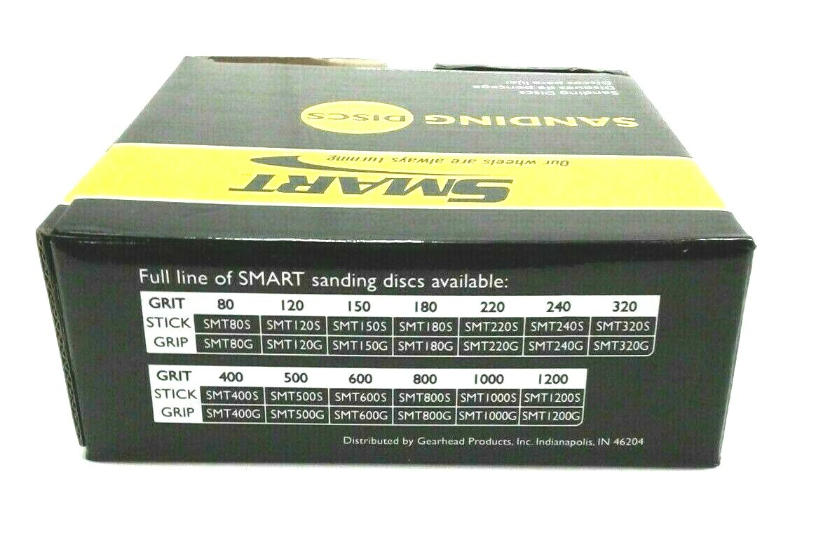 Smart SMT220S Sanding Discs 220 Grit, 6″ No Hole, 100 Pieces