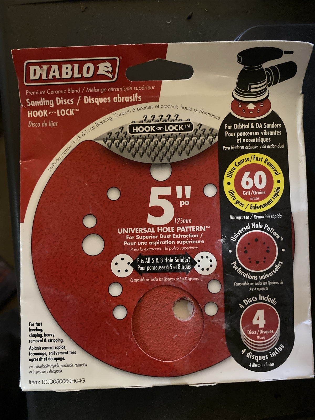 Diablo 5 in. Blend Hook and Lock Sanding Disc 40 Grit Extra Coarse