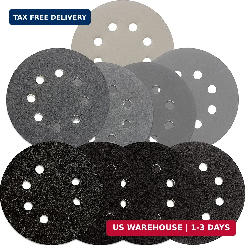 5 inch Wet Dry Sanding Discs Hook & Loop 54 pcs | 80 120 180 22