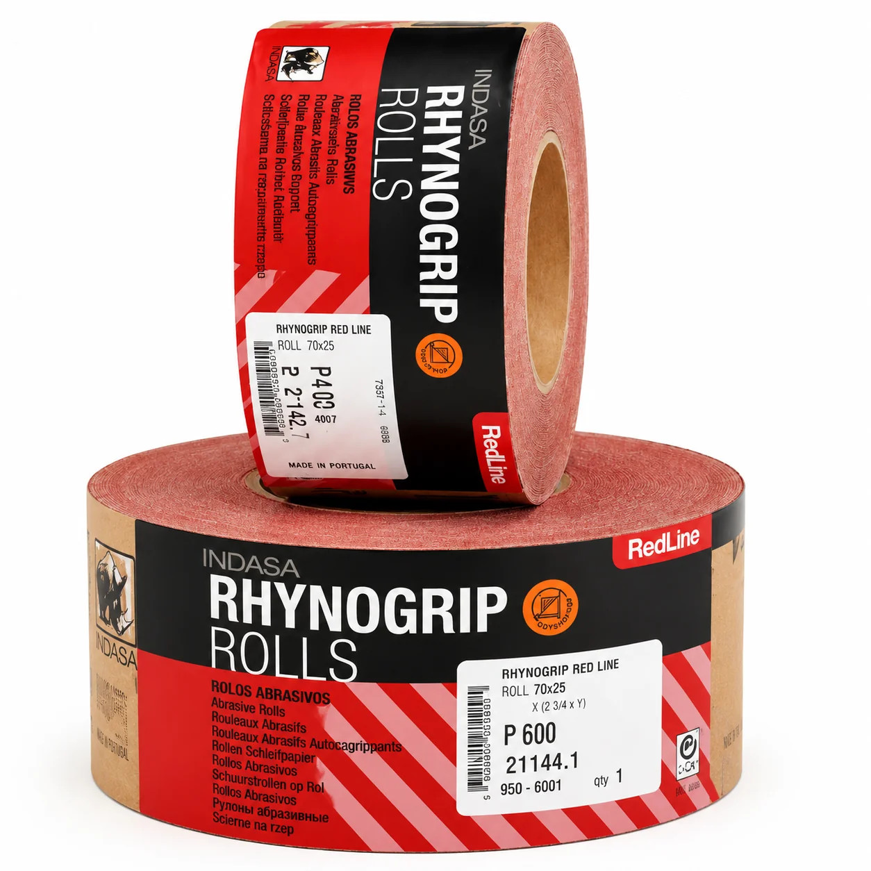Indasa Rhynogrip Red Line Hook & Loop Sanding Roll 70mm x 25m
