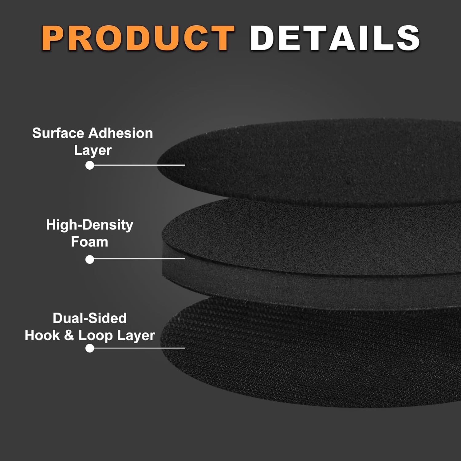 9 Pack 2-Inch Foam Sanding Discs for Mini RO Sanders – Long Lasting & Anti-Slip