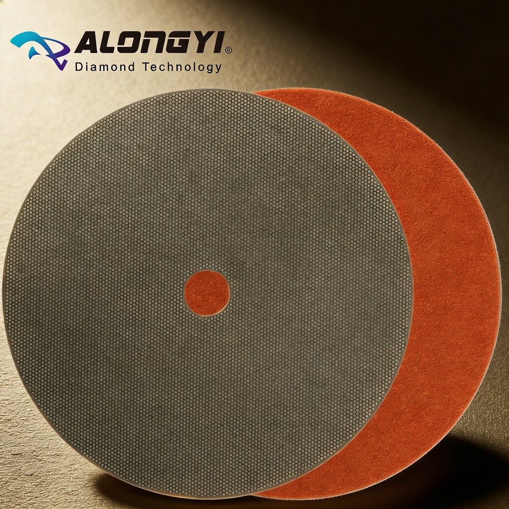 4Pcs 5″ Electroplated Flexible Diamond Grinding Disc Honing Pad Stone Glass