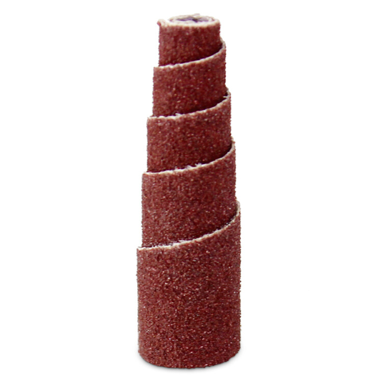 1/2″ x 1.5″ x 1/8″ Aluminum Oxide Abrasive Cartridge Roll, Full Taper – 50 Pack