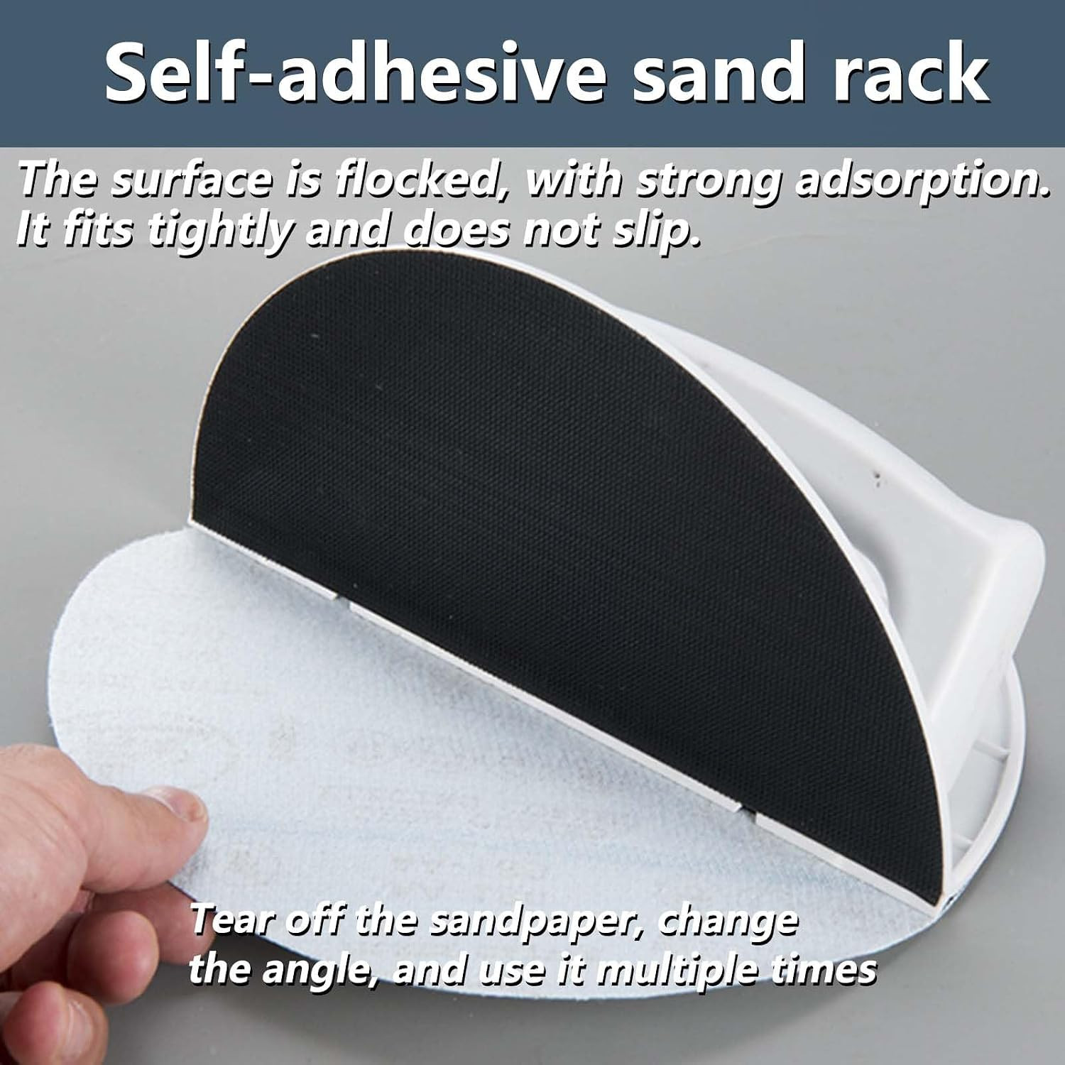 Corner Drywall Sander, Right Angle Semi-Circular Angle Sanding Tool+10Pcs