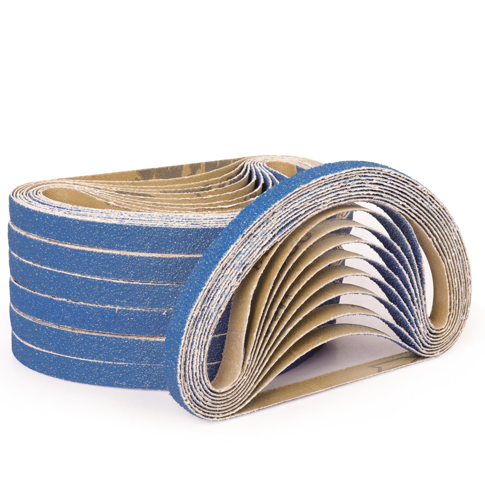 Shineboc 40-Piece 1/2 x 18 Inch 80 Grit Zirconia Sanding Belts, 1/2×18