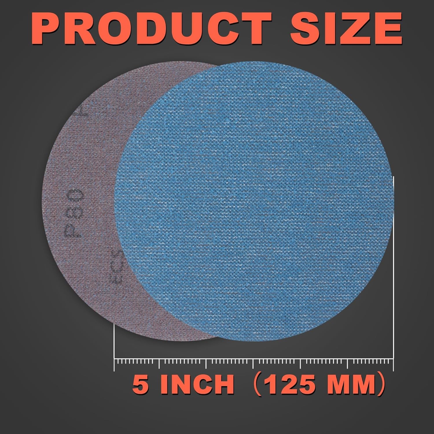 50PCS 5″ Mesh Sanding Discs 80-320 Grit Hook Loop Orbital Sander