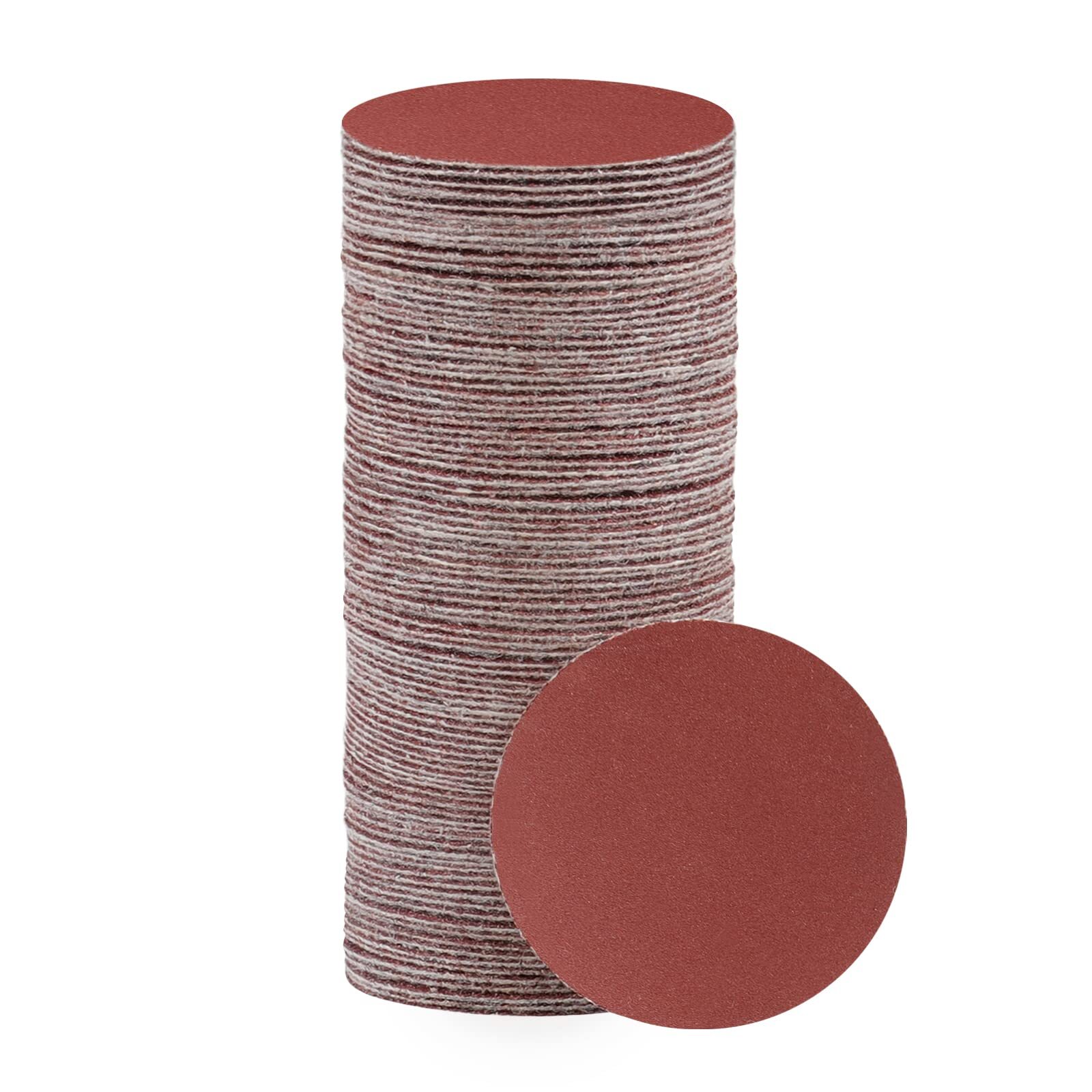 100 Pcs 2 Inch Hook and Loop Sander Disc for Sanders Drill Grinder Rotary Tools