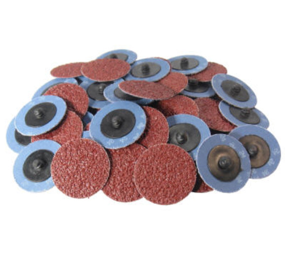 50PC 2″ 24grit Roll Lock Aluminum Oxide Quick Change Sanding Disc