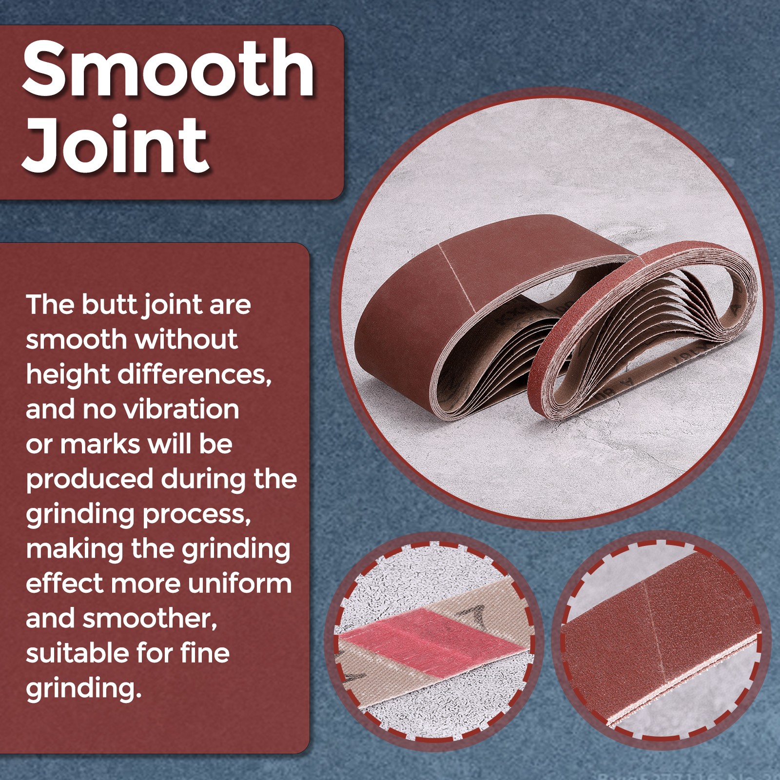 10Pack Sanding Belt, 3/4 x 20 1/2 Inch 80 Grit Belt Sander Paper, Flat