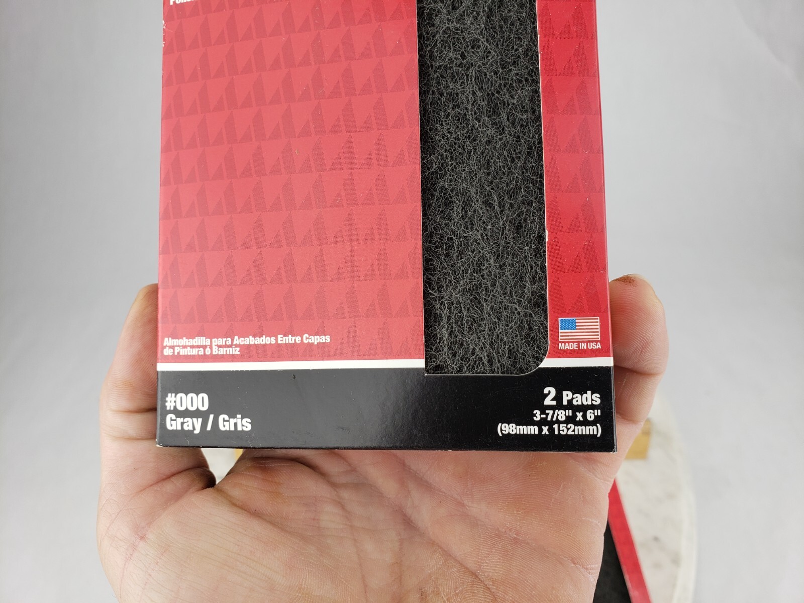 3x ACE 000 Grade Very Fine Finishing Pad Gray Polish Synthetic Steel Wool