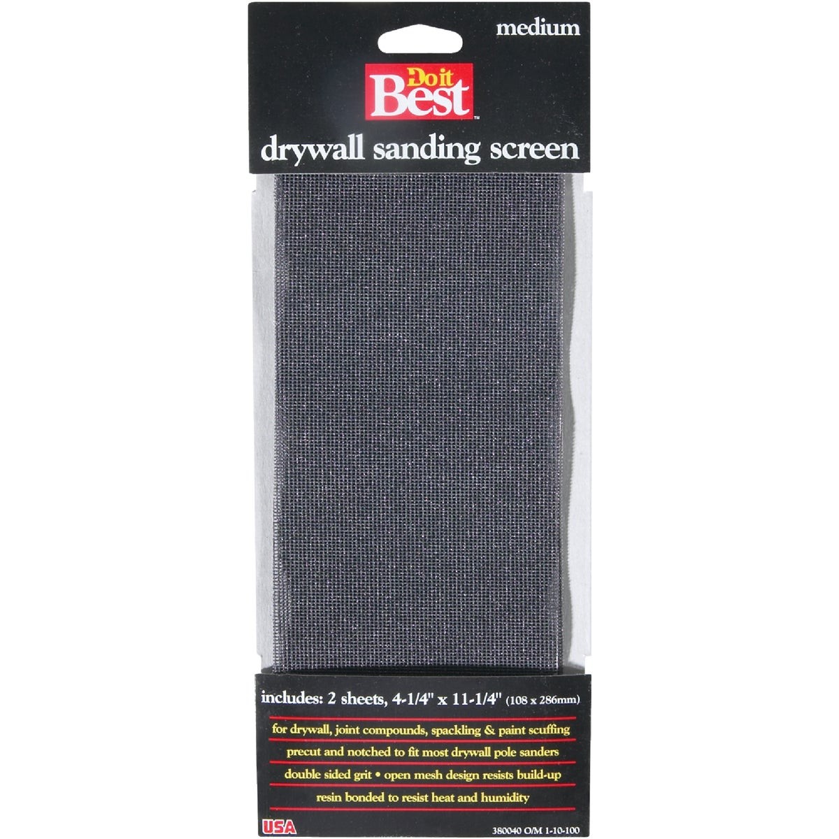 Do it Best 100 Grit 4-1/4 In. x 11-1/4 In. Drywall Sanding Screen (2-Pack) SIM