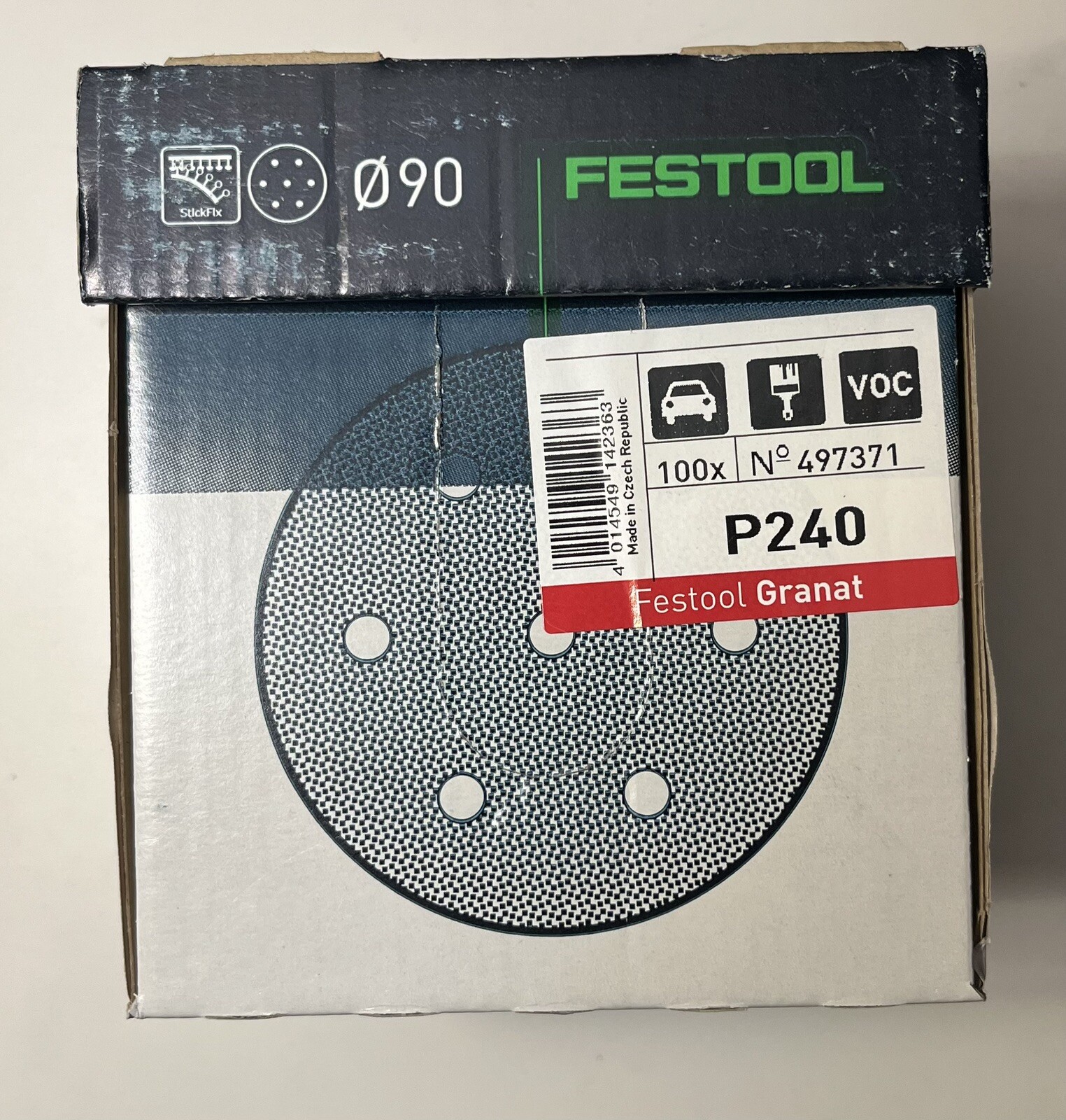 Festool 497371 Granat P240 Grit RO 90 3-1/2-Inch (90mm) Diameter Abrasive Sandin