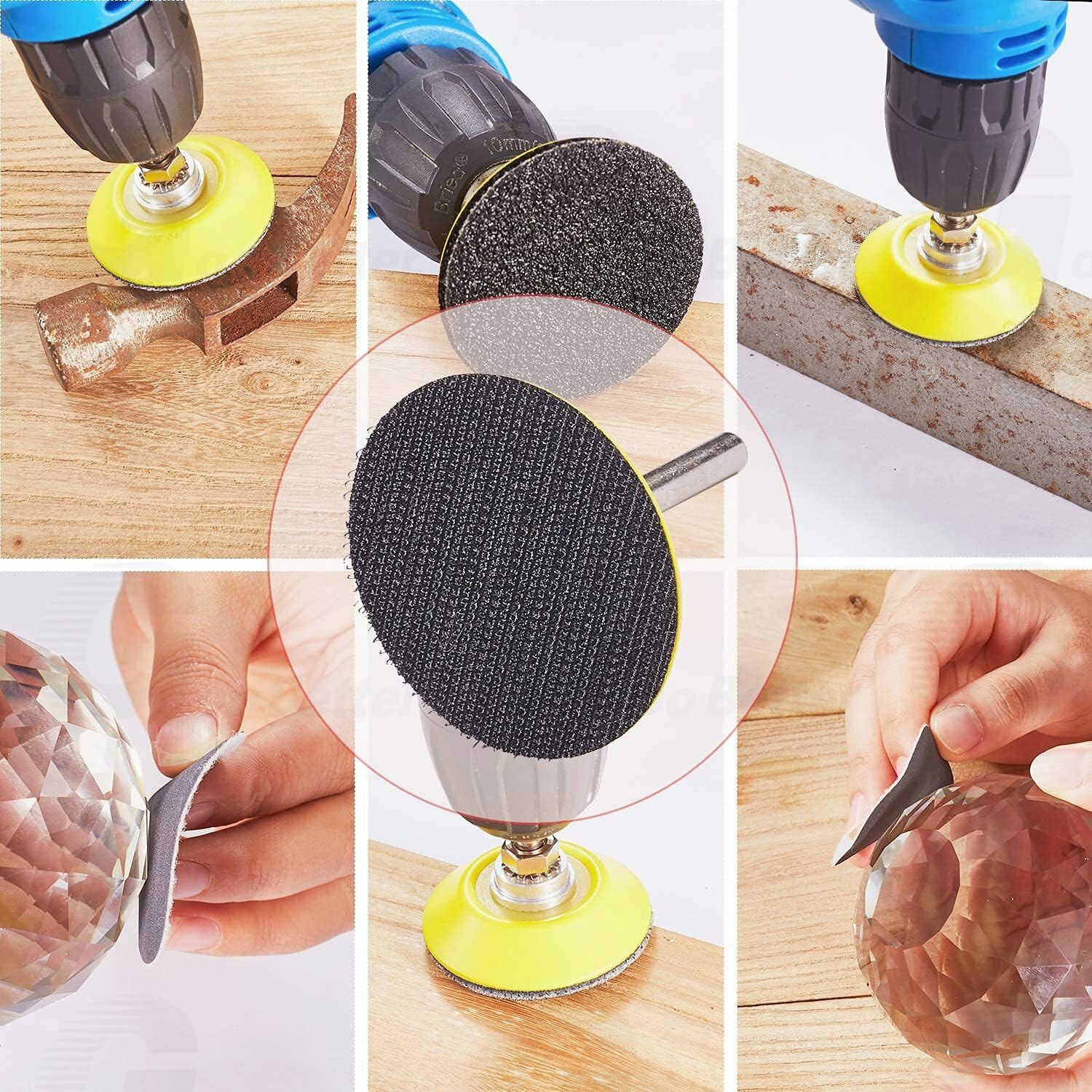 103Pcs 3inch Sanding Discs Foam Buffing Polishing Sponge Sander Buffer Pad Kit
