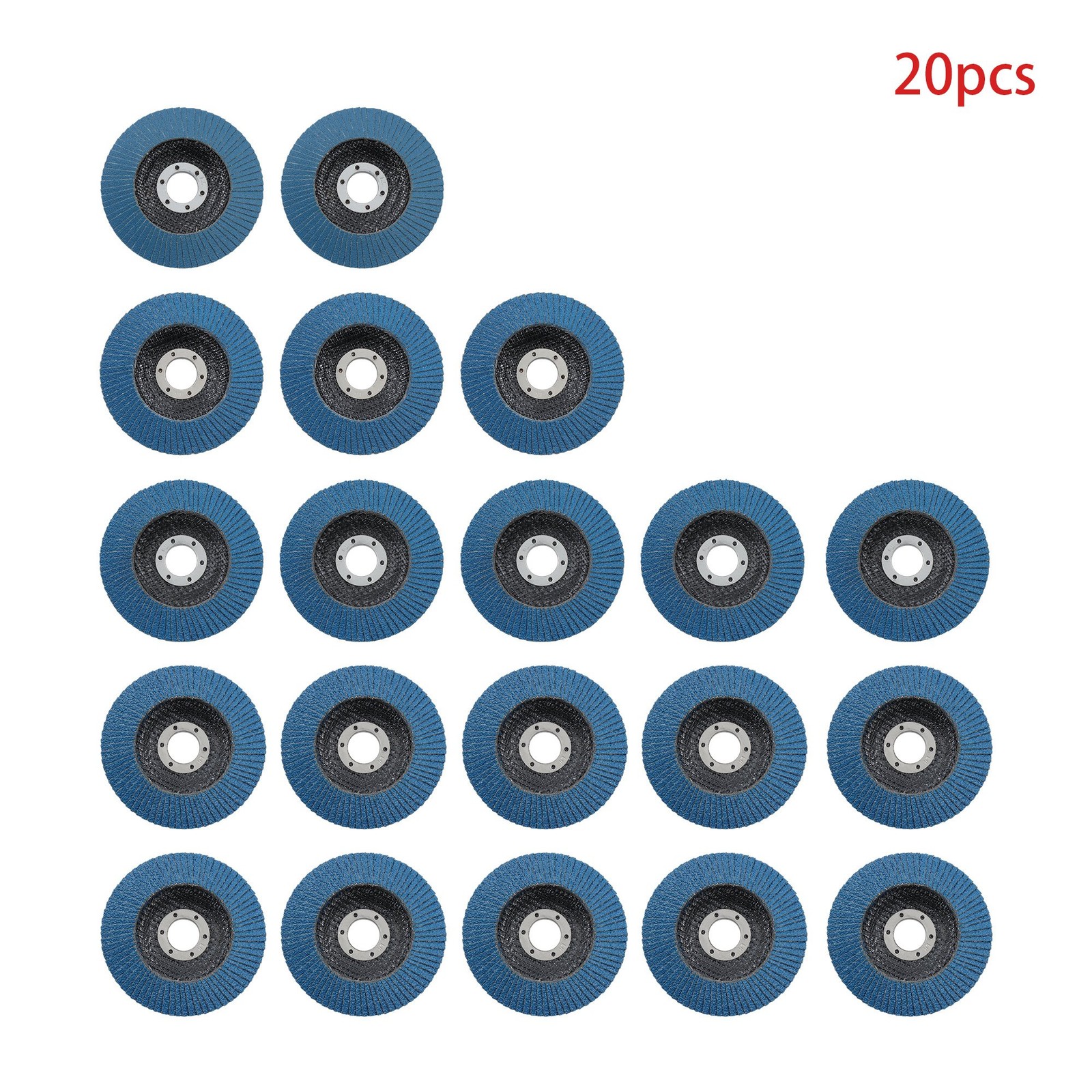 20 Pack 4.5 Inch x 7/8 Inch 40/60/80/120 Grit Flap Discs T29 for Angle Grinder
