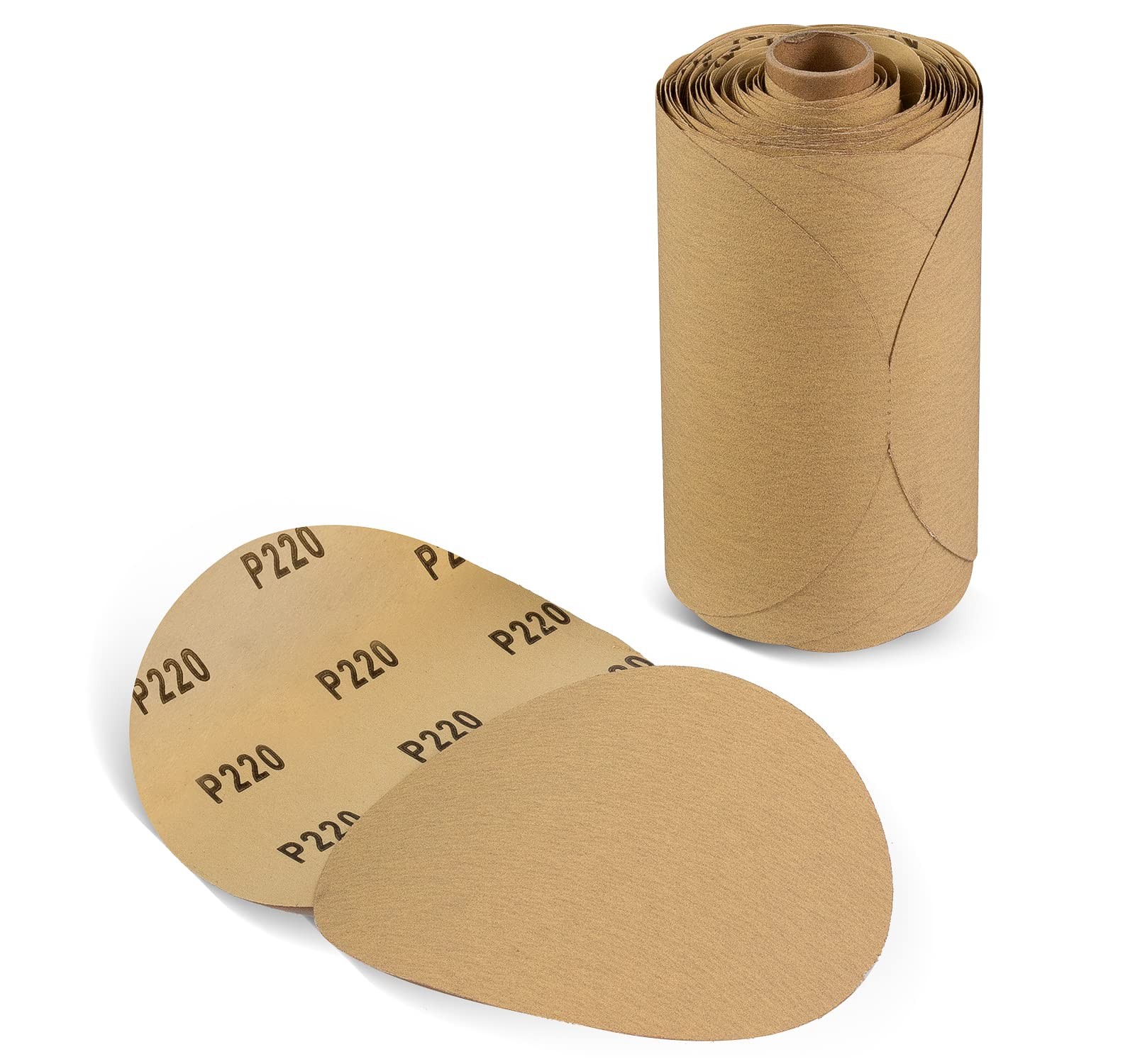 100 PCS 6 Inch PSA Sanding Discs 220 Grit StickyBack Woodworking Sandpaper