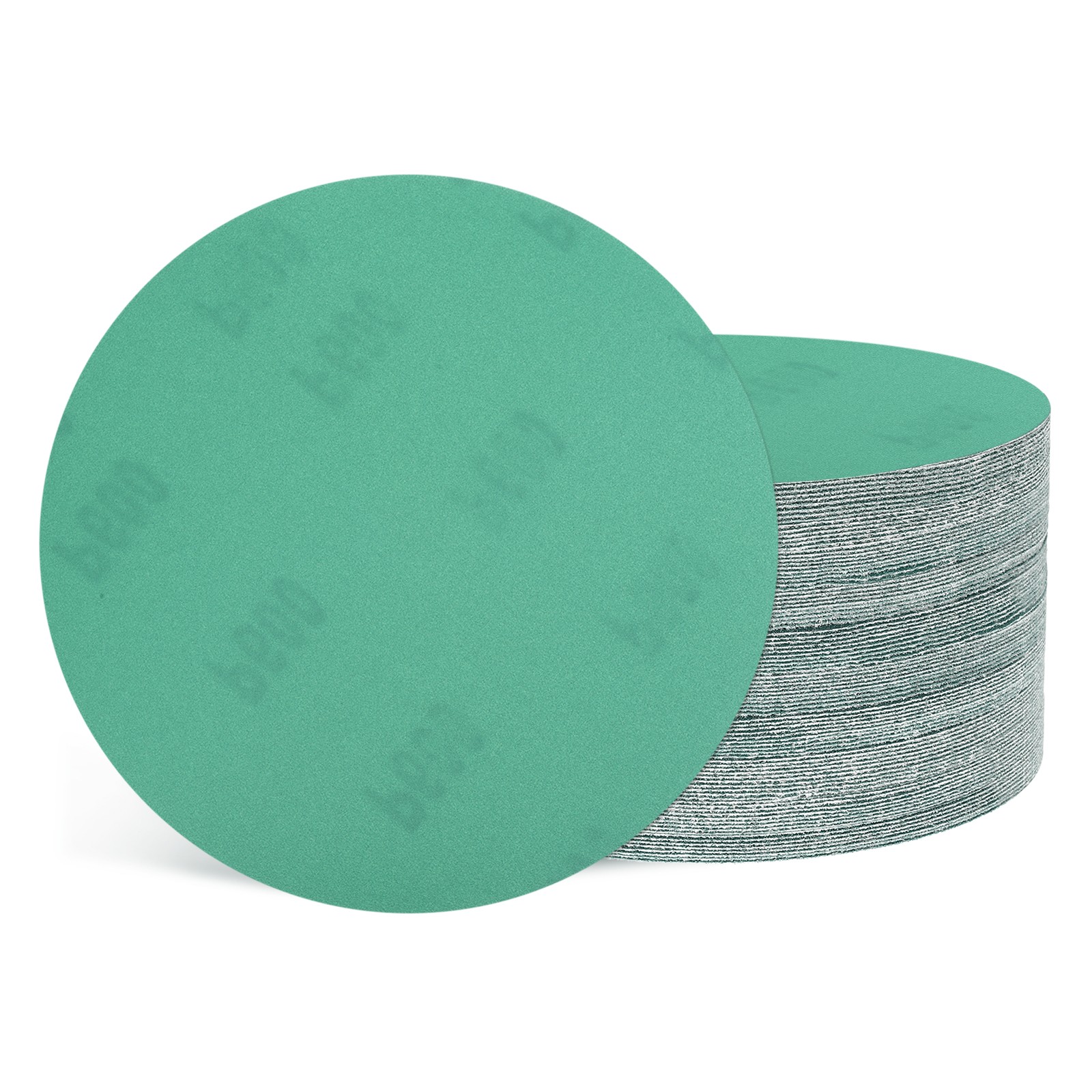 50 Pcs Sanding Disc 6″ 600 Grit Hook and Loop Orbital Sandpapers, Green