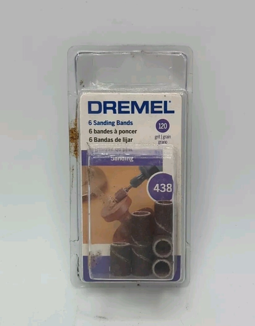 NEW DREMEL 432, 6pk Sanding Band, Slide on Fit Mandrel Type 120 Grit *Lot Of 7*