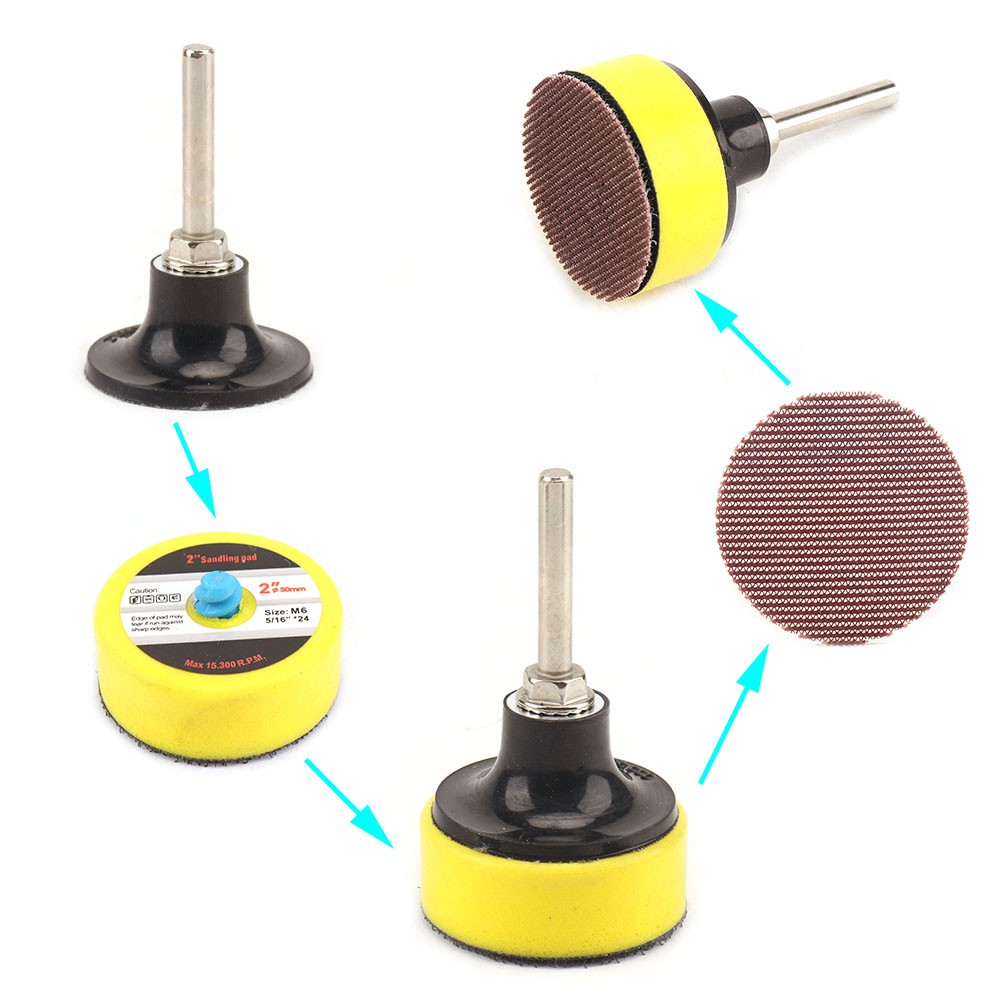 2 Inch R-type Sanding Discs Roll Lock Surface Sanding Discs Pad Polishing—50mm