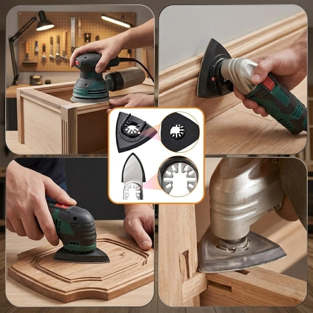 Essential 106-Piece Oscillating Tool Sandpaper Set for Polishing & Finishing