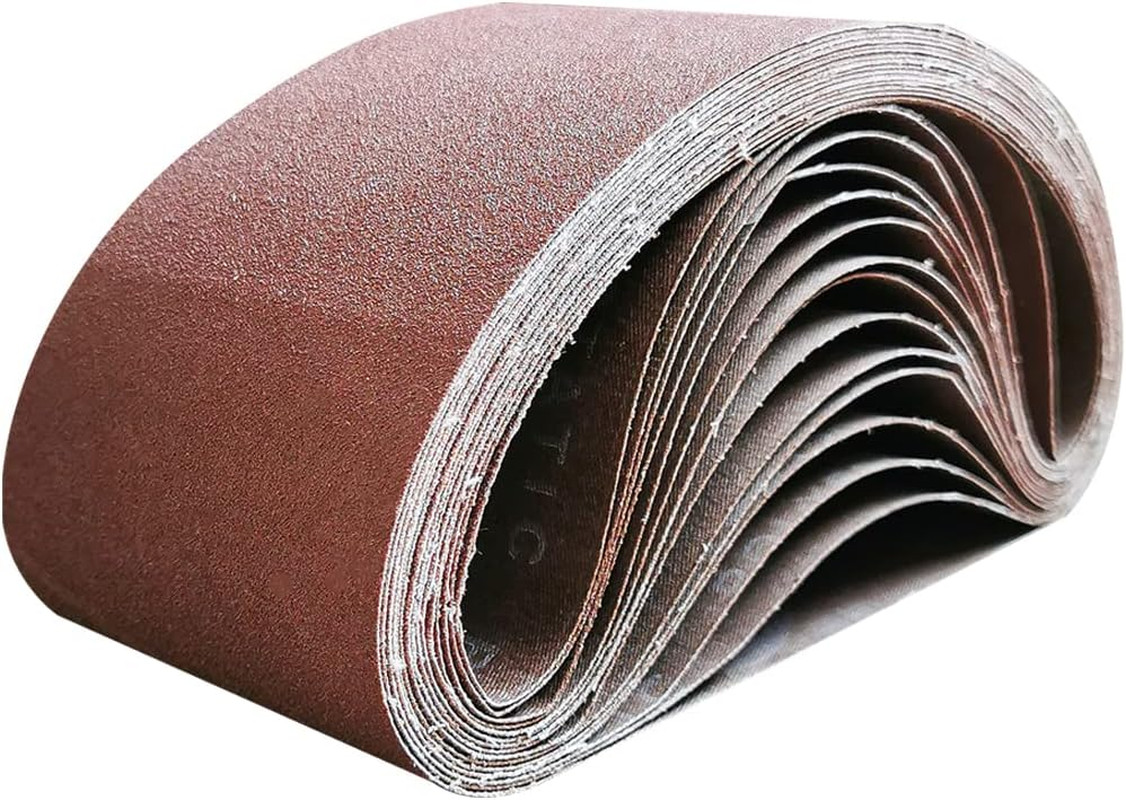 4X24 4 X 24 Sanding Belt Pack 4-Inch X 24-Inch,12 Pcs(4 Each of 80 120 150 Grits