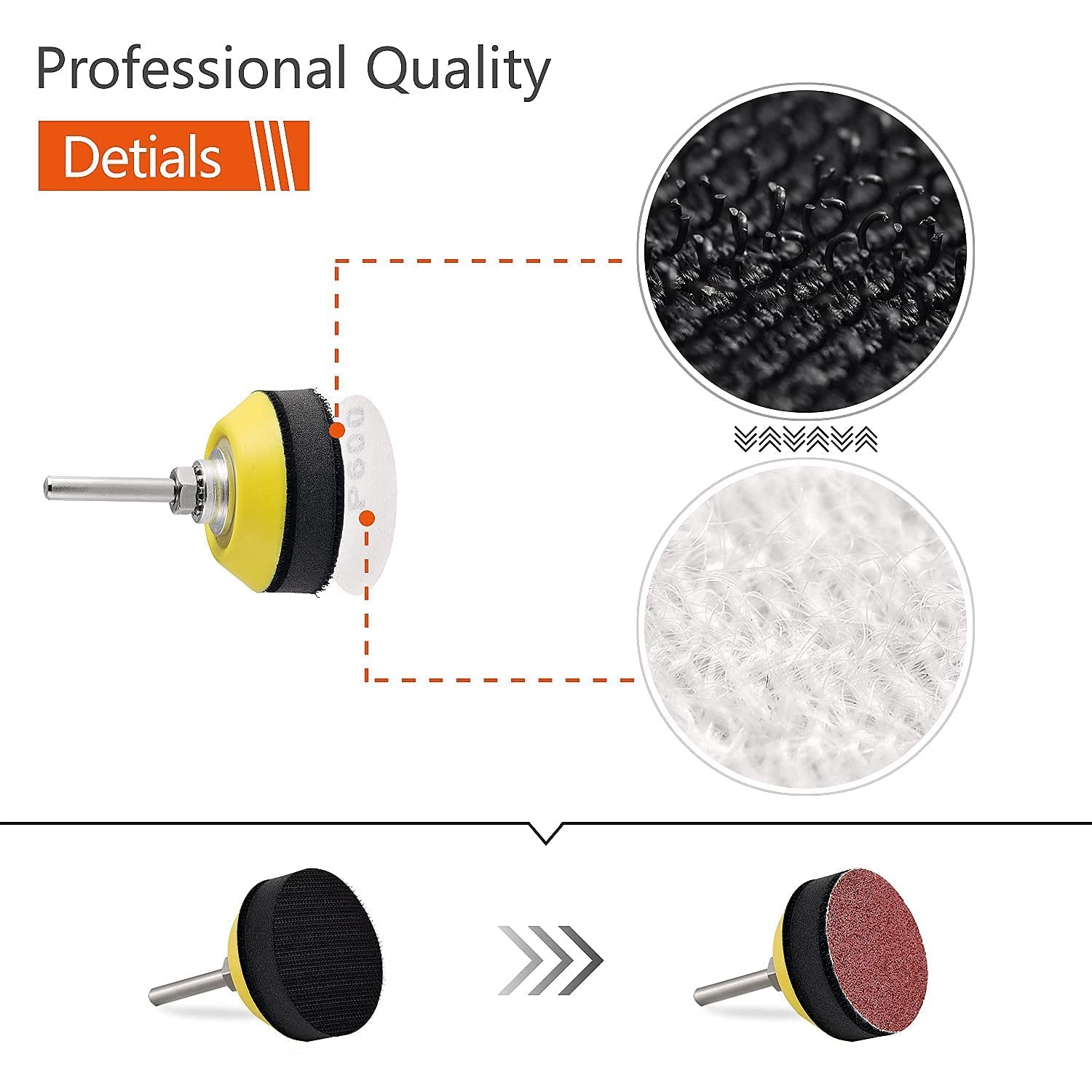 Quick Change Disc Pad Holder, 4 Pack Twist on Disc Holder, with 1/4″ Shanks f…