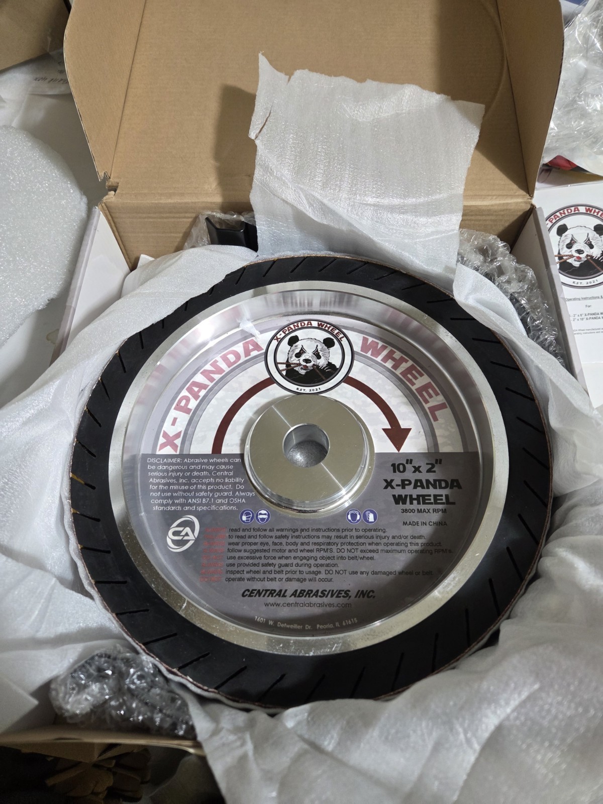 10″ Expander Wheel w/Steel Safety Guard by X-Panda + 5 Pack of Belts – NEW