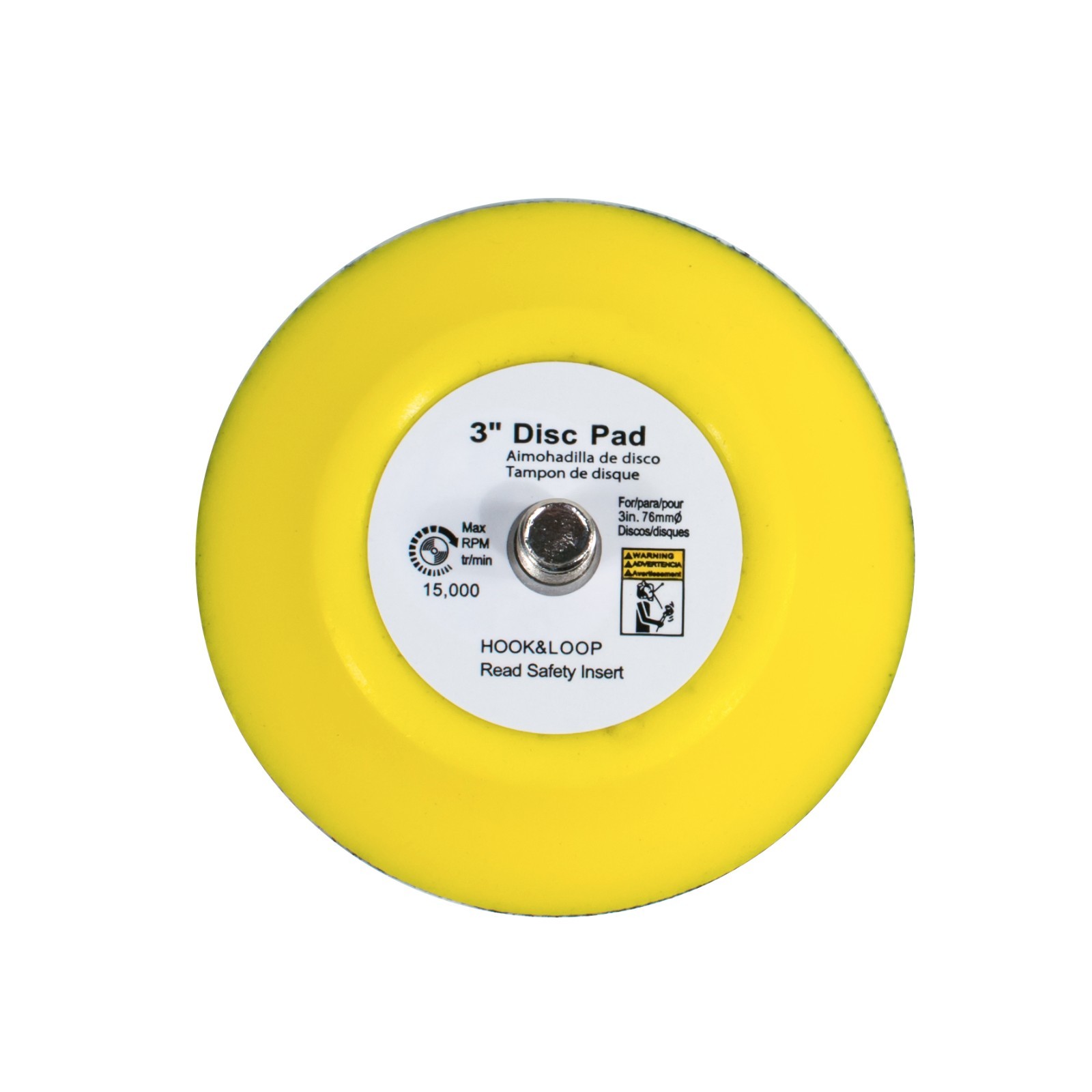TGR 3″ Hook and Loop Sanding Backup Pad 5/16-24 Male Thread