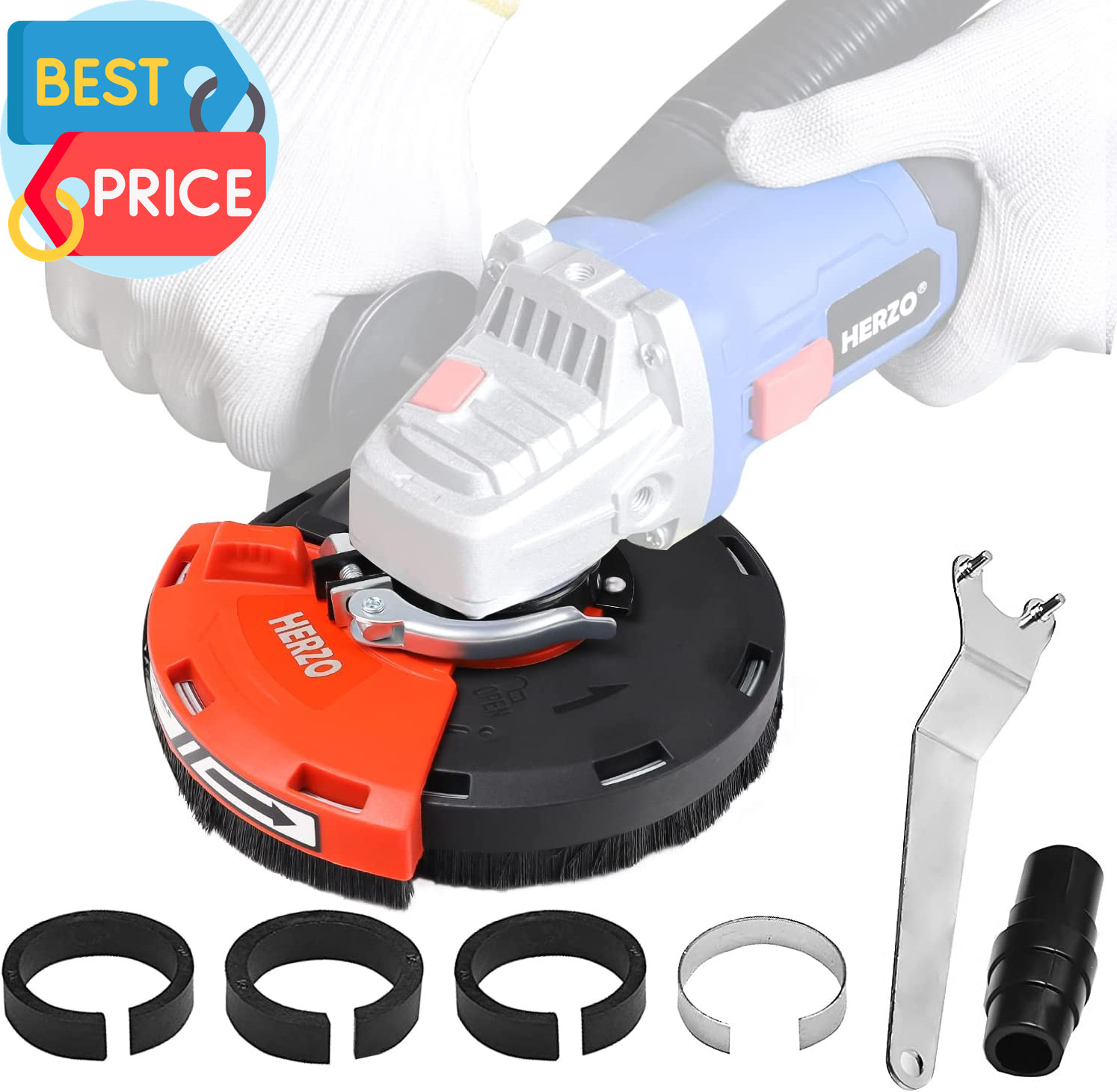 Dust Shroud for Angle Grinder 4/4.5/5 Inch Universal Surface Grinding Shroud (12