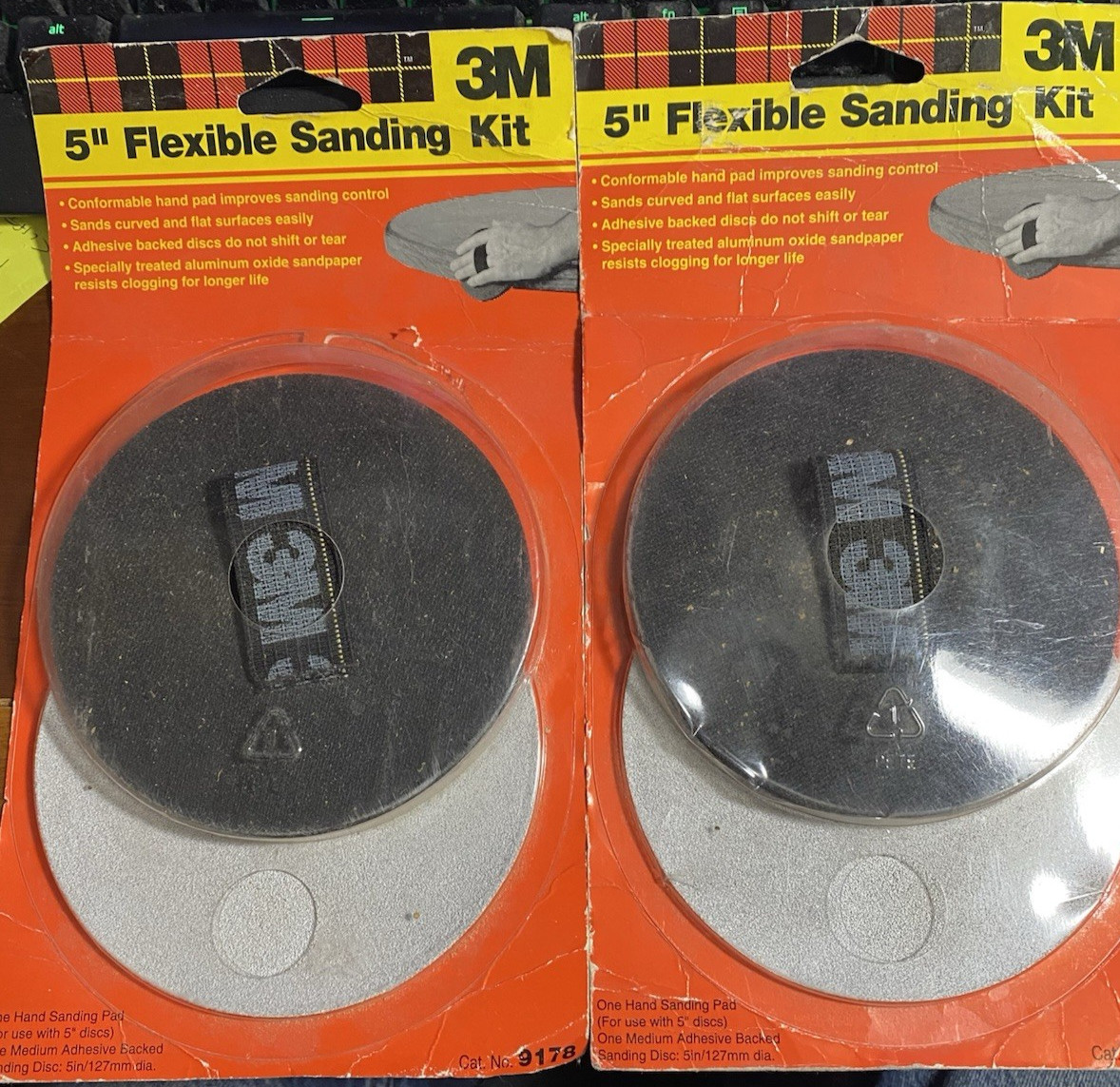 Lot of TWO (2) 3M 9178NA 5″ Flexible Sanding Kits – Made in USA