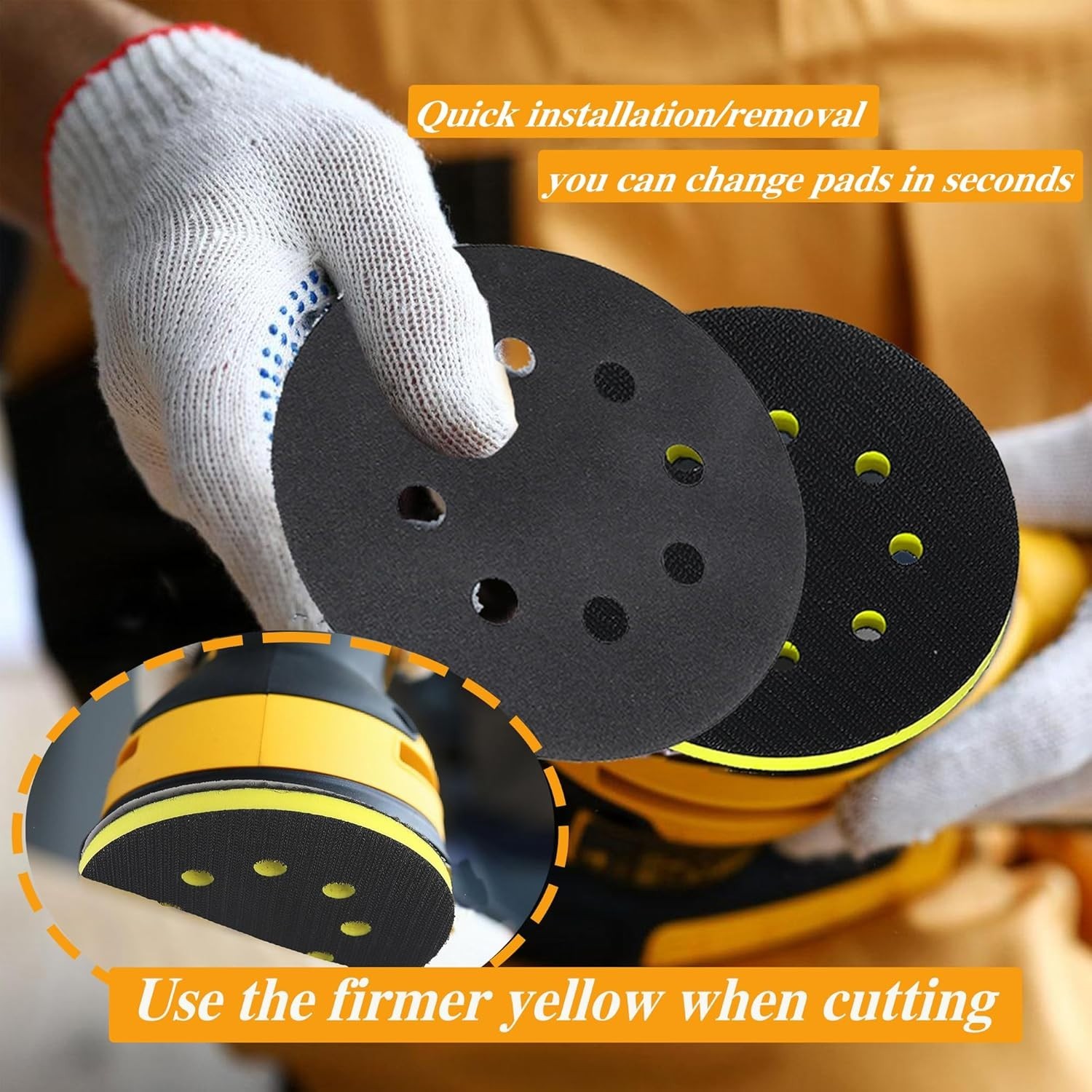 5-Inch Foam Interface Sanding Pads: Enhanced Soft & High Density for Any Project