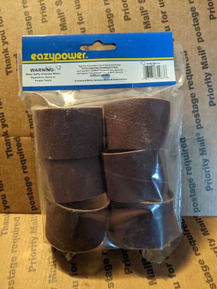 Lot of 2 packs Eazypower 80983 Spindle Sander Drum Sleeves 2″x1.5″ Assorted Grit