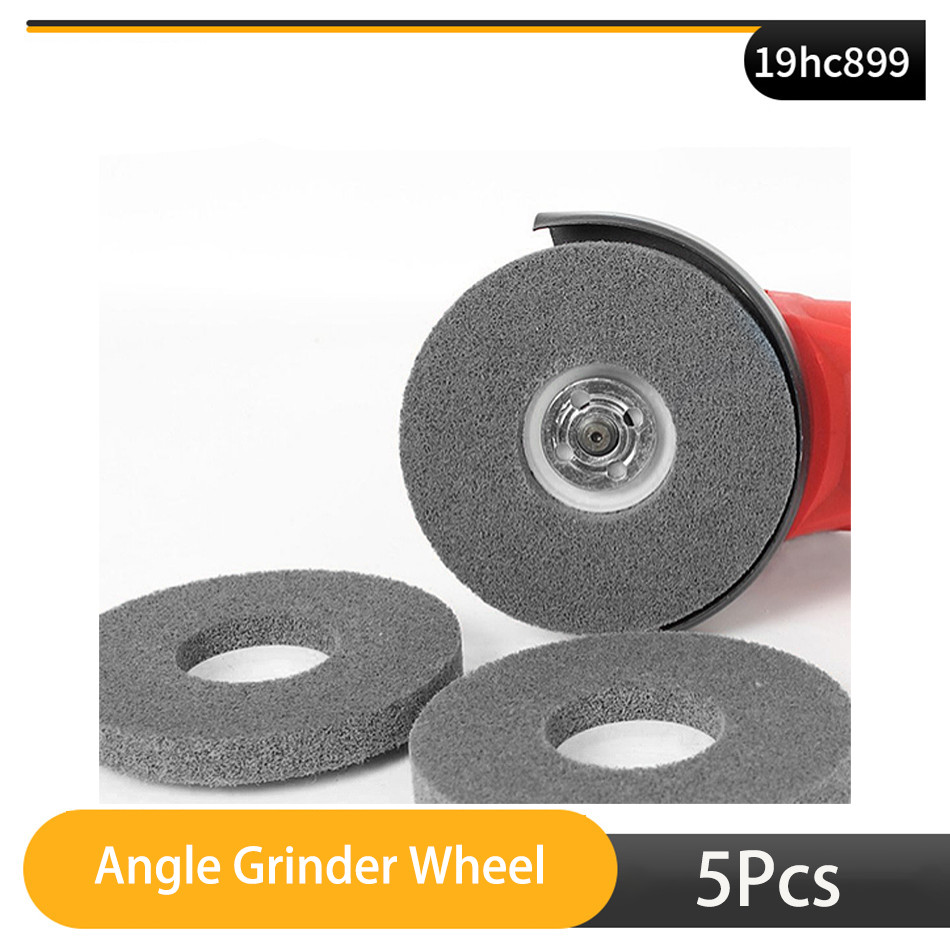 Nylon Fiber Flat Abrasives Buffing Polishing Wheel Disc Pad 7P Hardness 5Pcs
