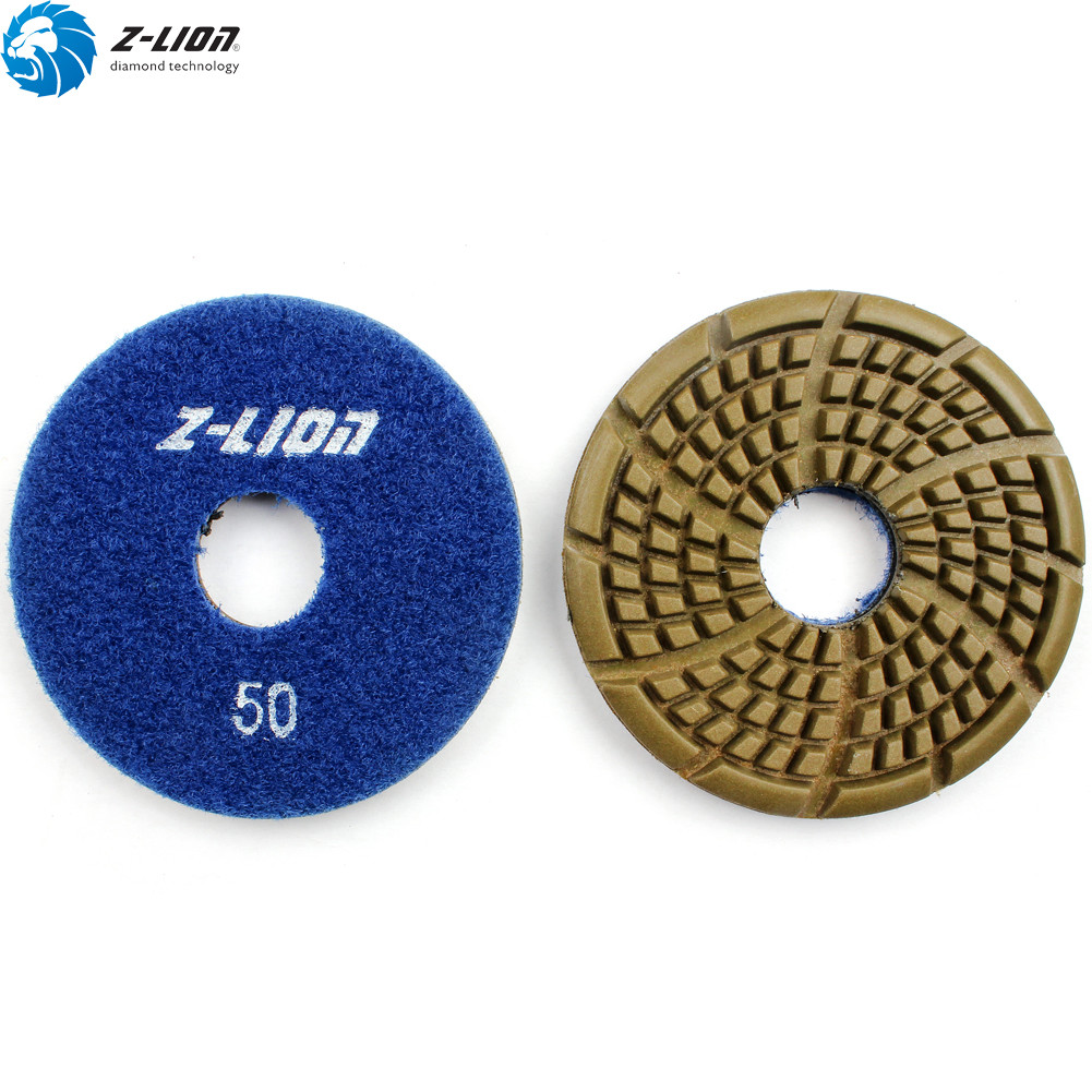 7Pcs Diamond Floor Polishing Pads 3.4” Grit 50-3000 for Concrete Marble Stone