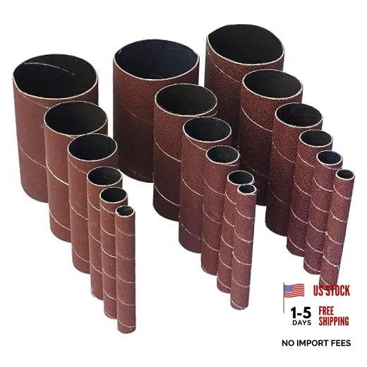 18 Pack Spindle Sander Sleeves, Sanding Sleeves for 4-1/2 inch(Mix grit)