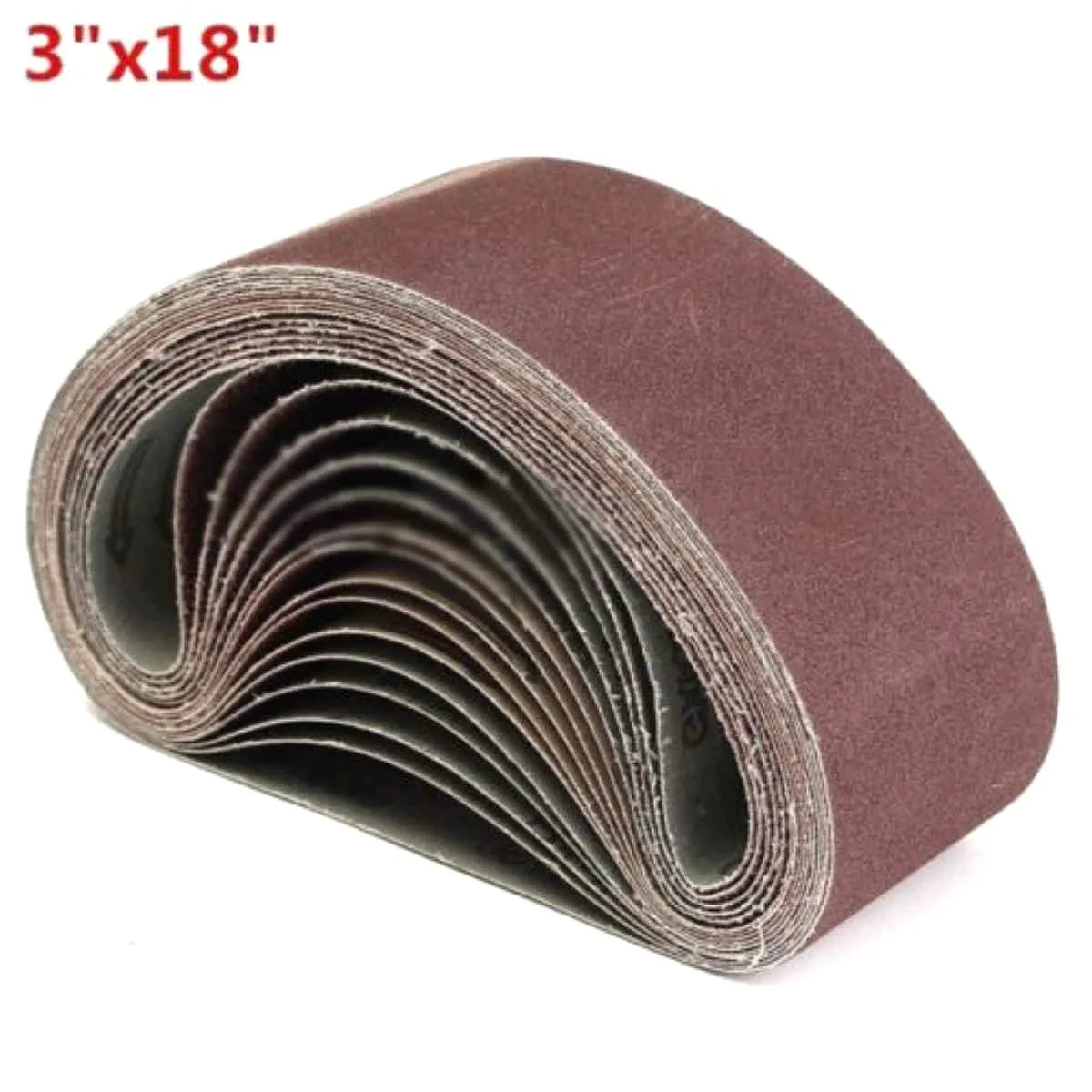 10PCS Sanding Belt 75x457mm 40-1000 Grit Aluminum Oxide Sander Tool Wood Metal