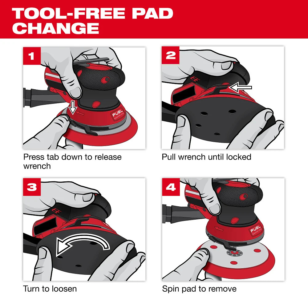 Milwaukee 49-36-2586 6″ Pressure Sensitive Adhesive Sander Backing Pad Firm