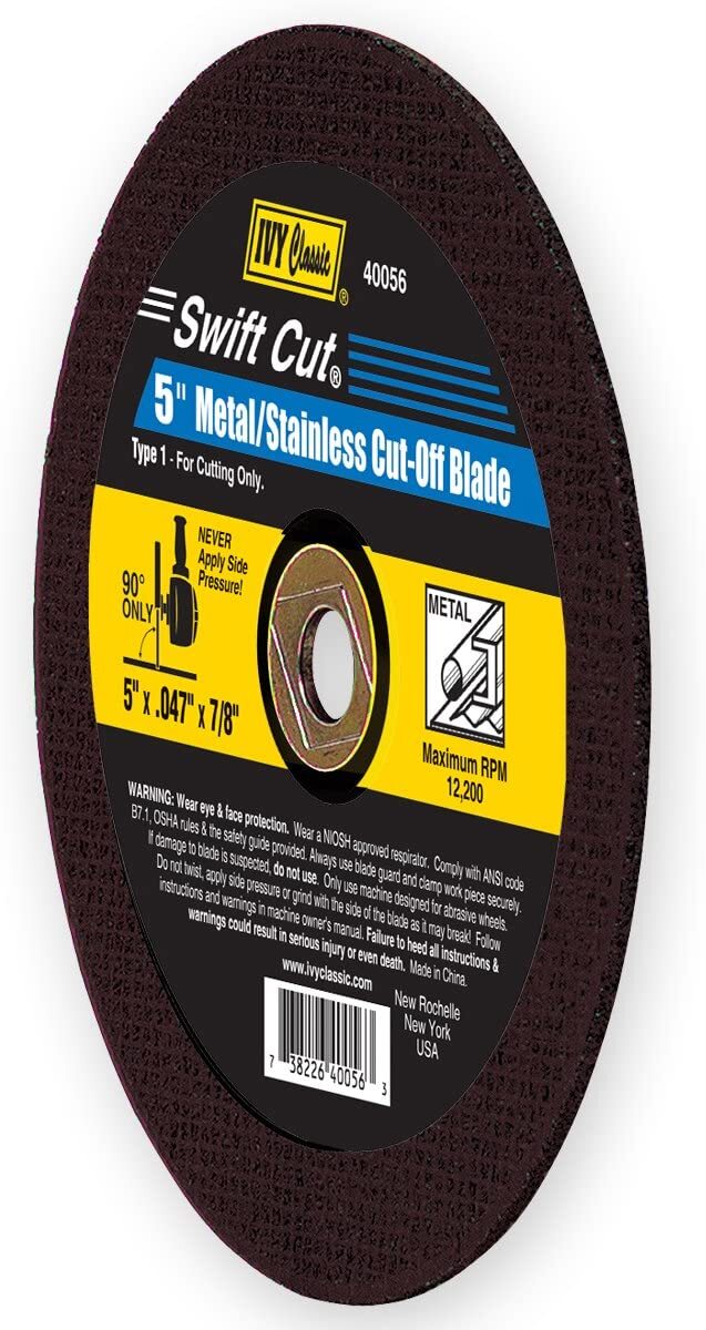 IVY Classic 40056 Swift Cut 5-Inch x 0.047-Inch x 7/8-Inch Arbor, Metal/Stainles