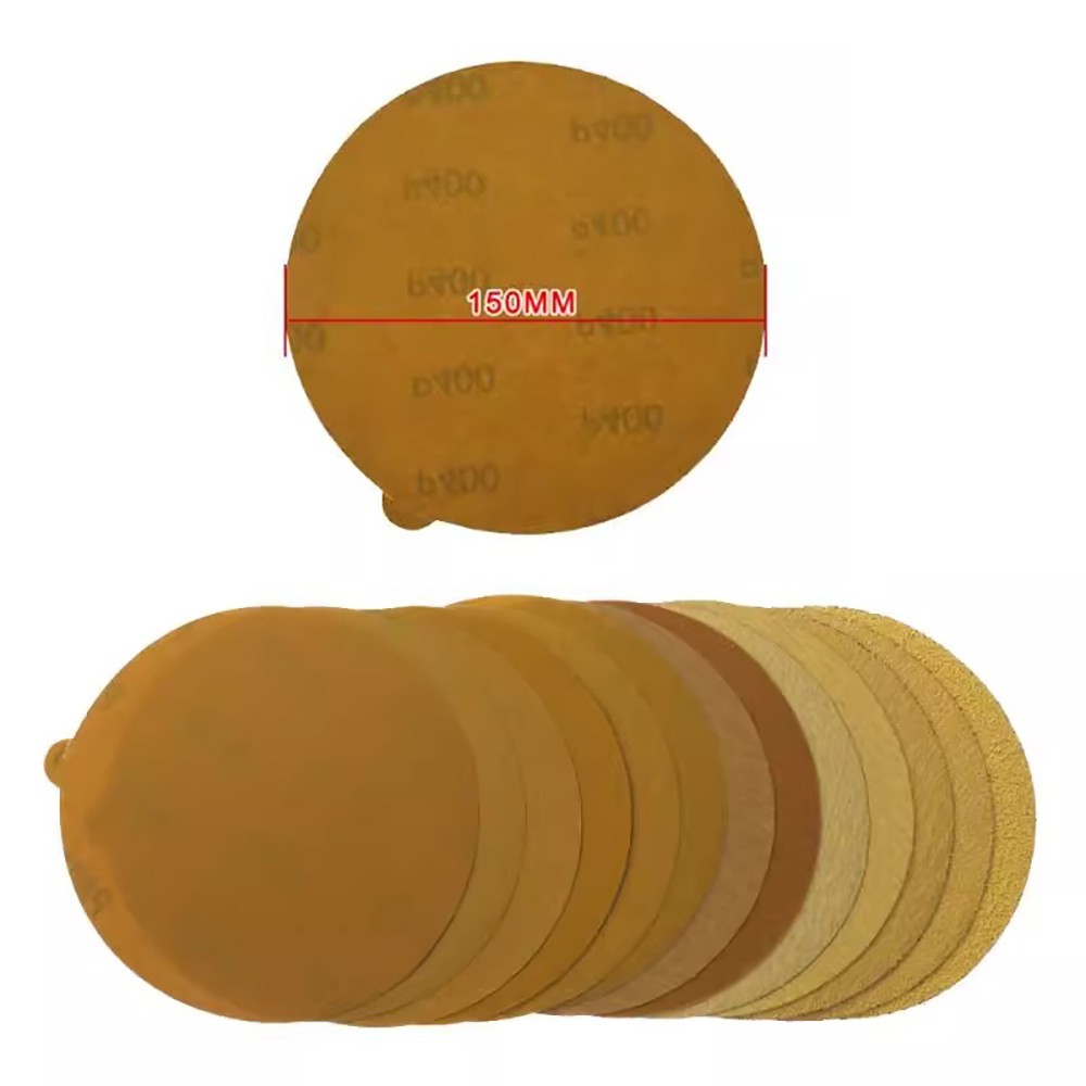 150mm Sanding Disc Yellow Self Adhesive Backed Sandpaper Abrasive 40#-800# Grit