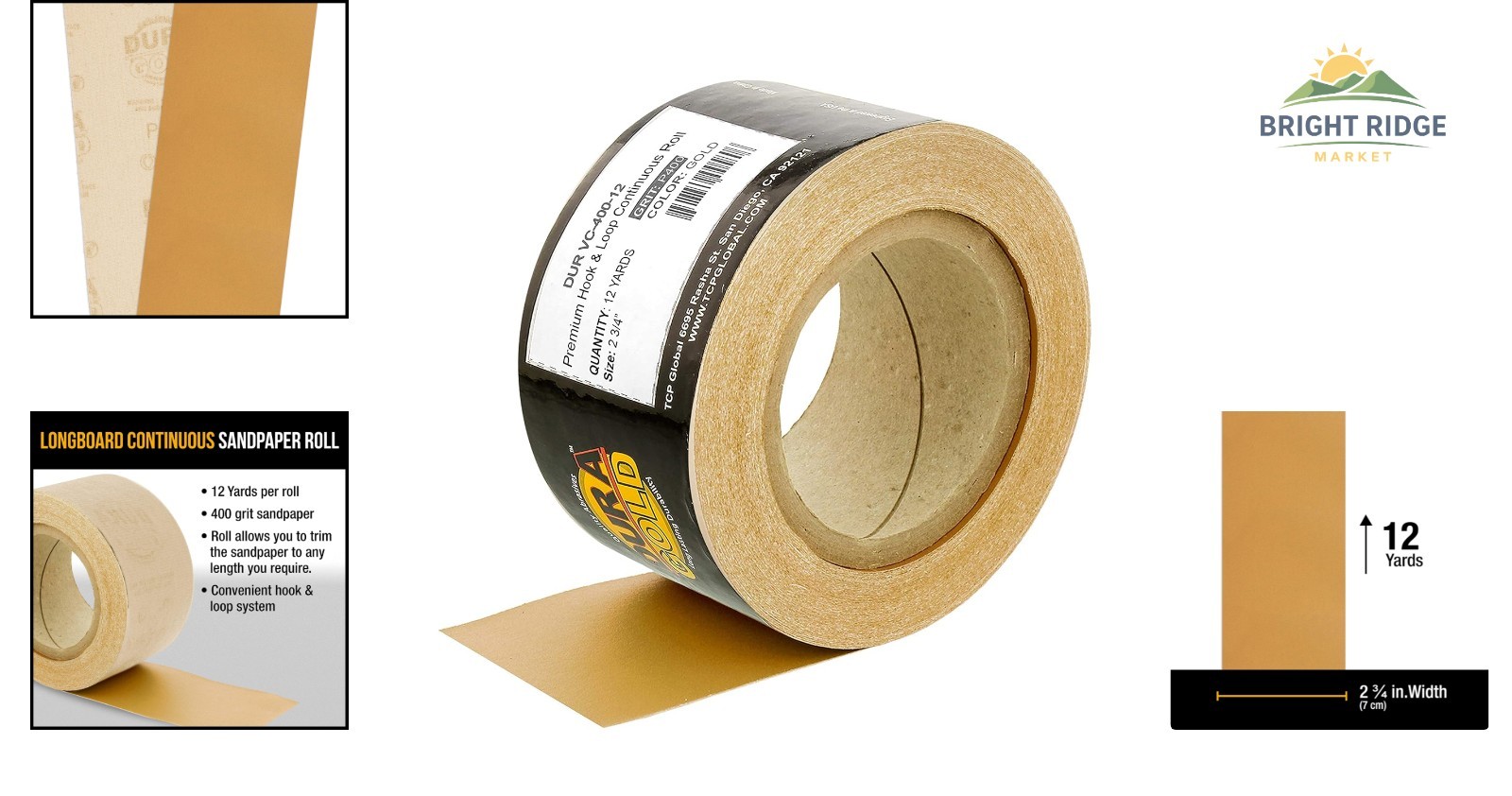 Longboard Sandpaper Roll 400 Grit Aluminum Oxide for Smooth Surface Finishing