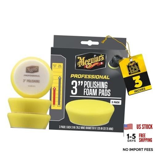 Meguiar’s Professional 3″ Polishing Foam Pad, 3pk, 14/CV