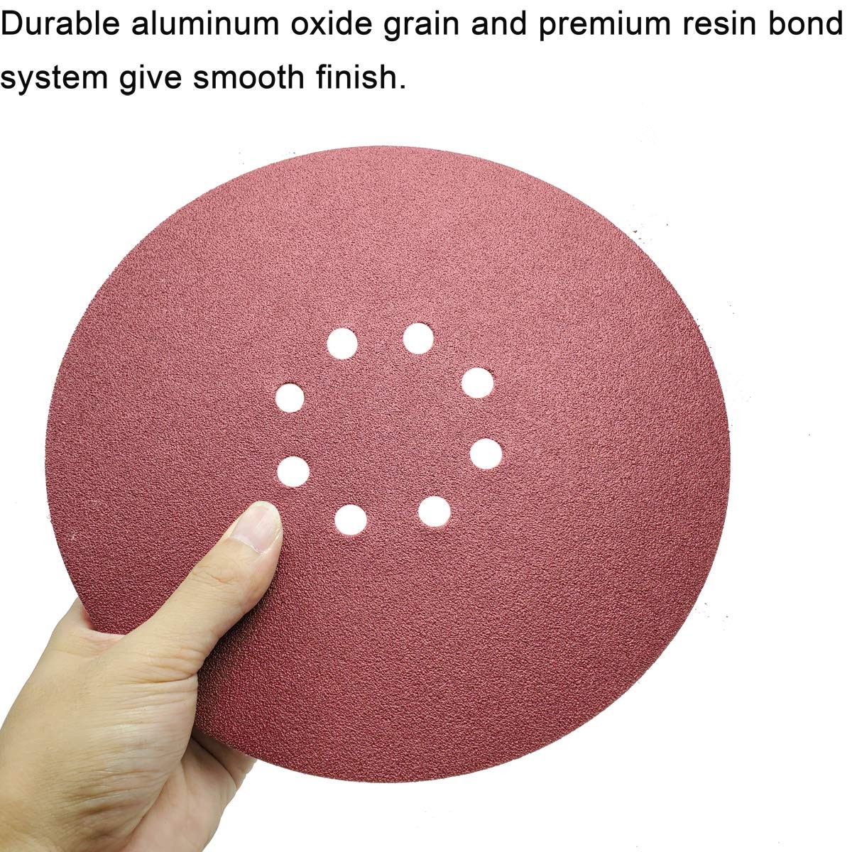 50 PCS 9 Inch 8 Hole 120 Grit Drywall Sanding Discs, 9″ High-Performance Sandpap