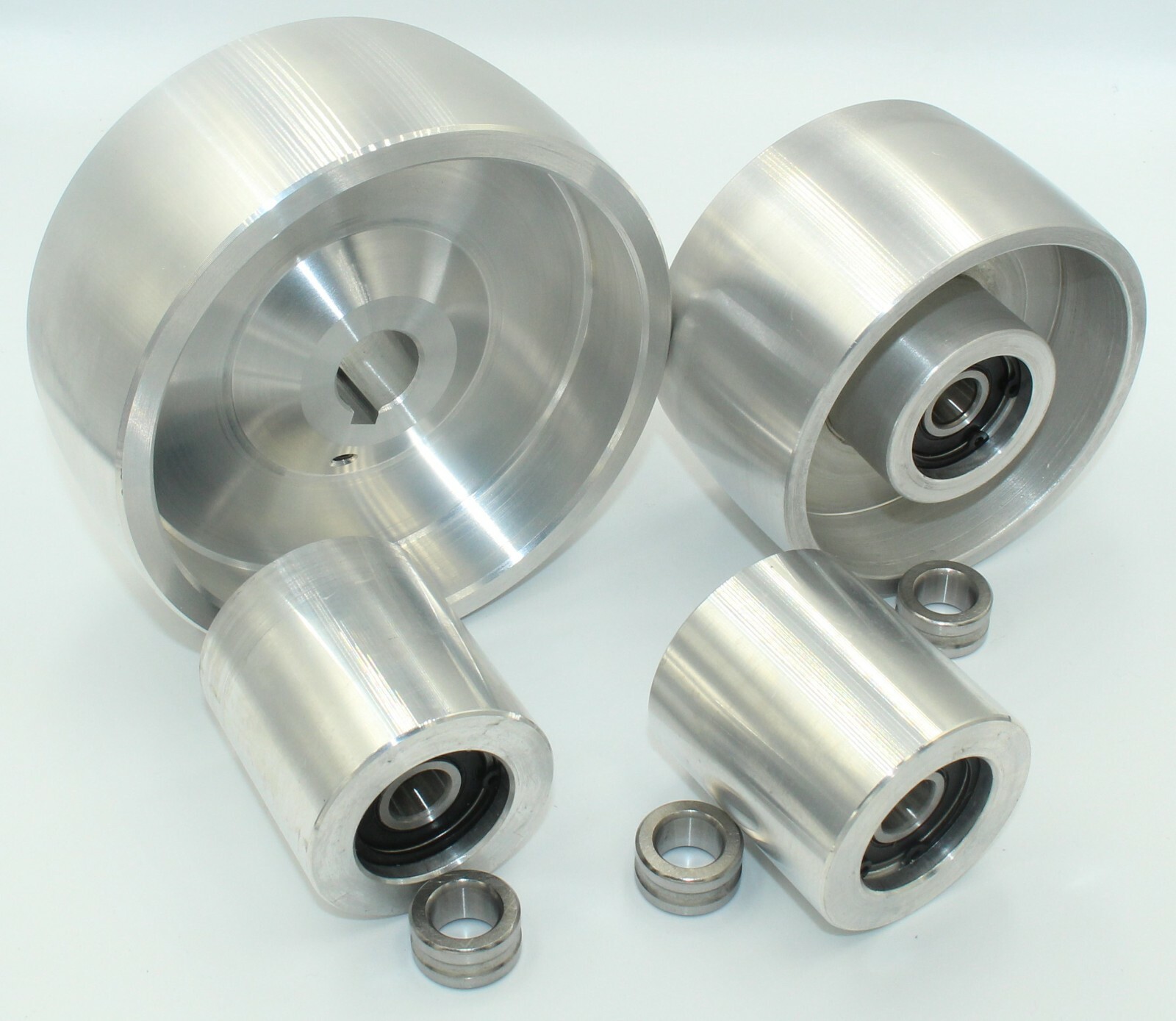Belt Grinder wheel set knife grinder 5″ Drive-19 mm shaft, 4″ tracking, 2″ Idler