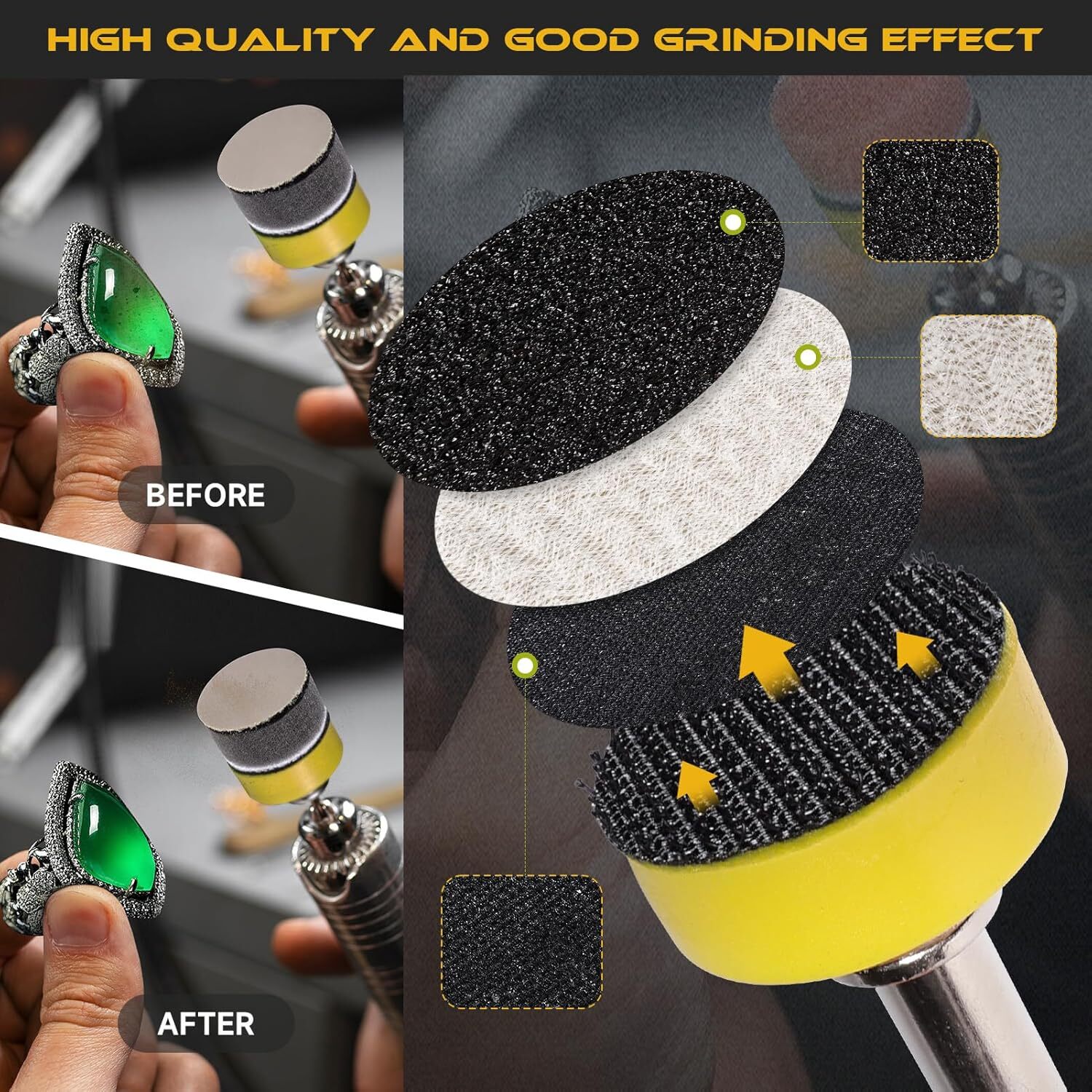 188 Pcs 1 Inch Sanding Disc, Hook and Loop 60 to 10000 Grit Wet Dry Sandpaper…